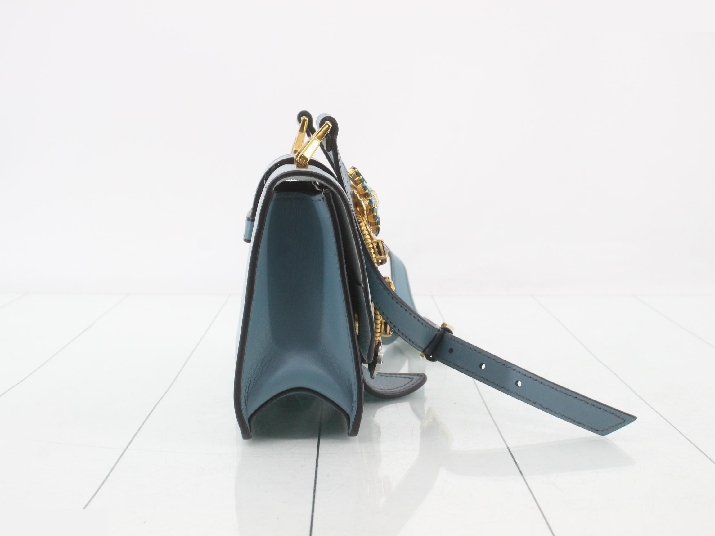 Madras Crystal Leather Shoulder Bag — view 4