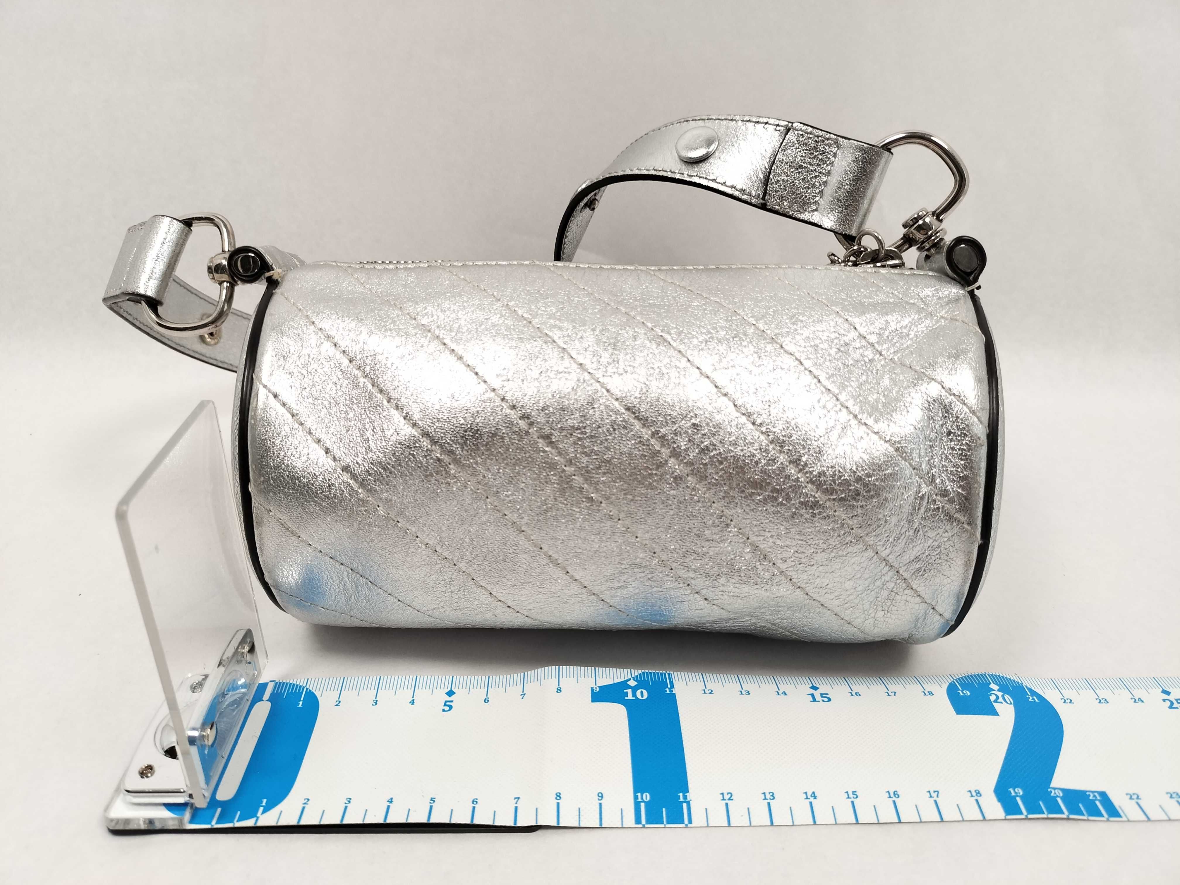 Silver Boston Bag One-Shoulder Shoulder Bag — view 2