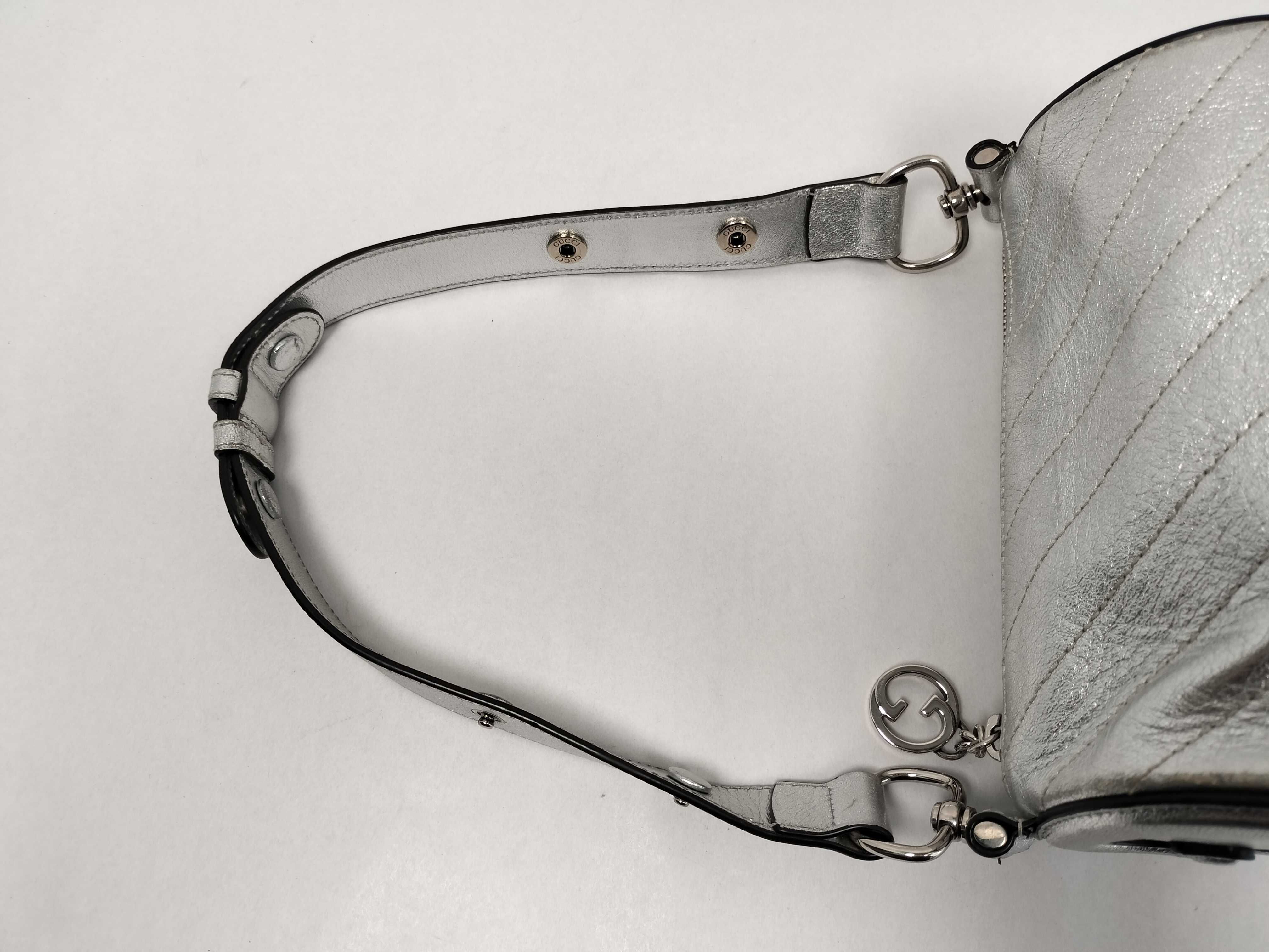 Silver Boston Bag One-Shoulder Shoulder Bag — view 3