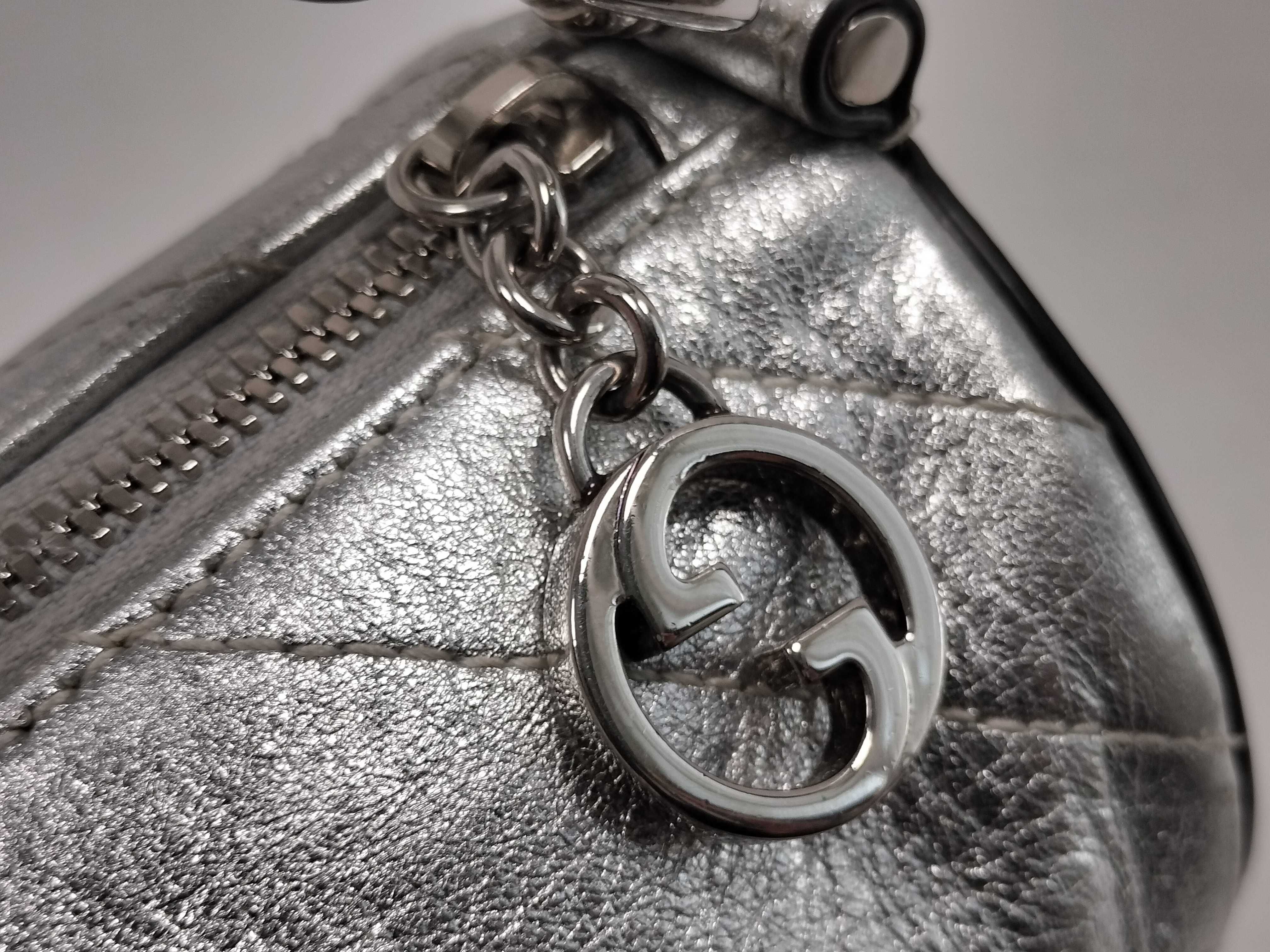 Silver Boston Bag One-Shoulder Shoulder Bag — view 9