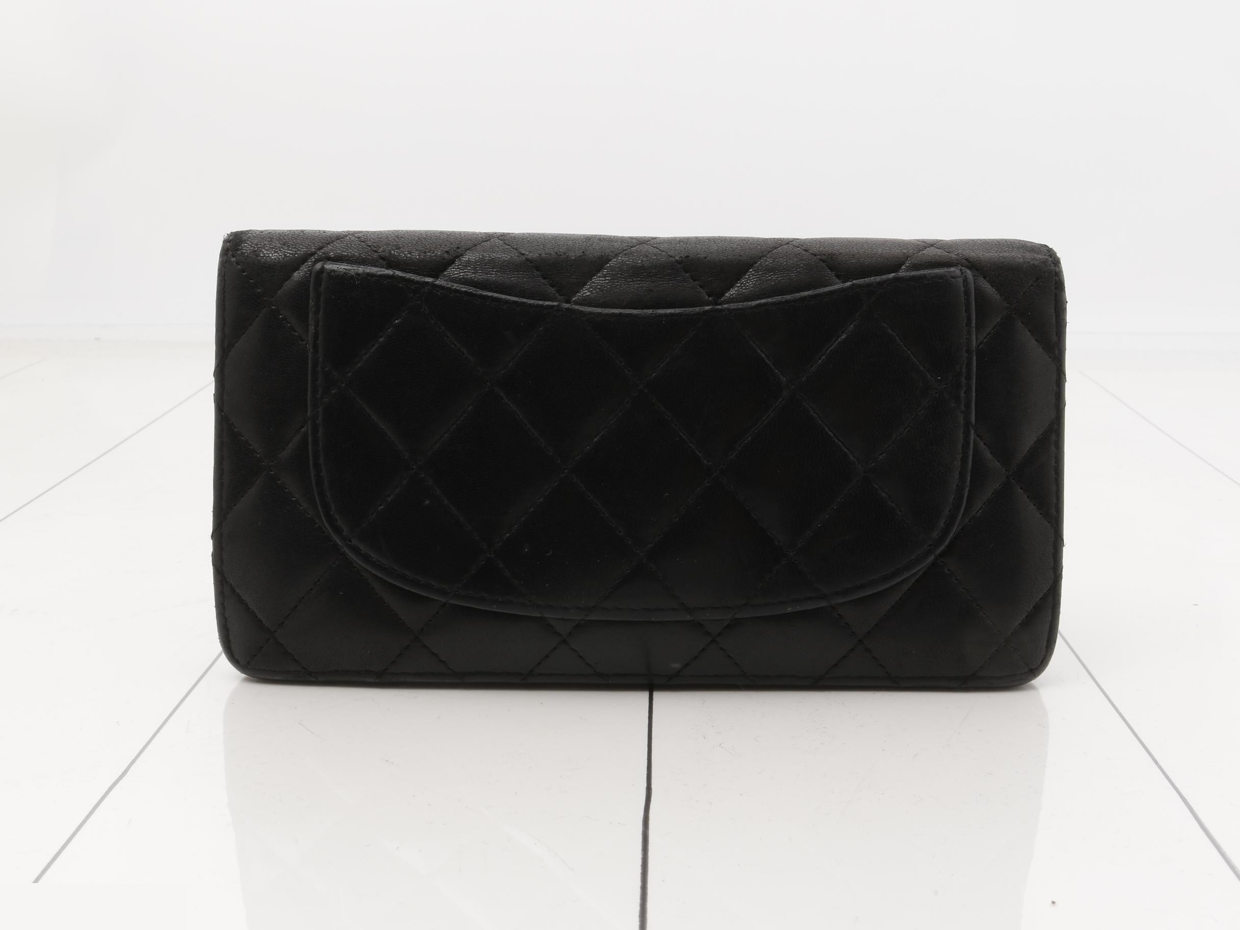 Lambskin long wallet — view 2