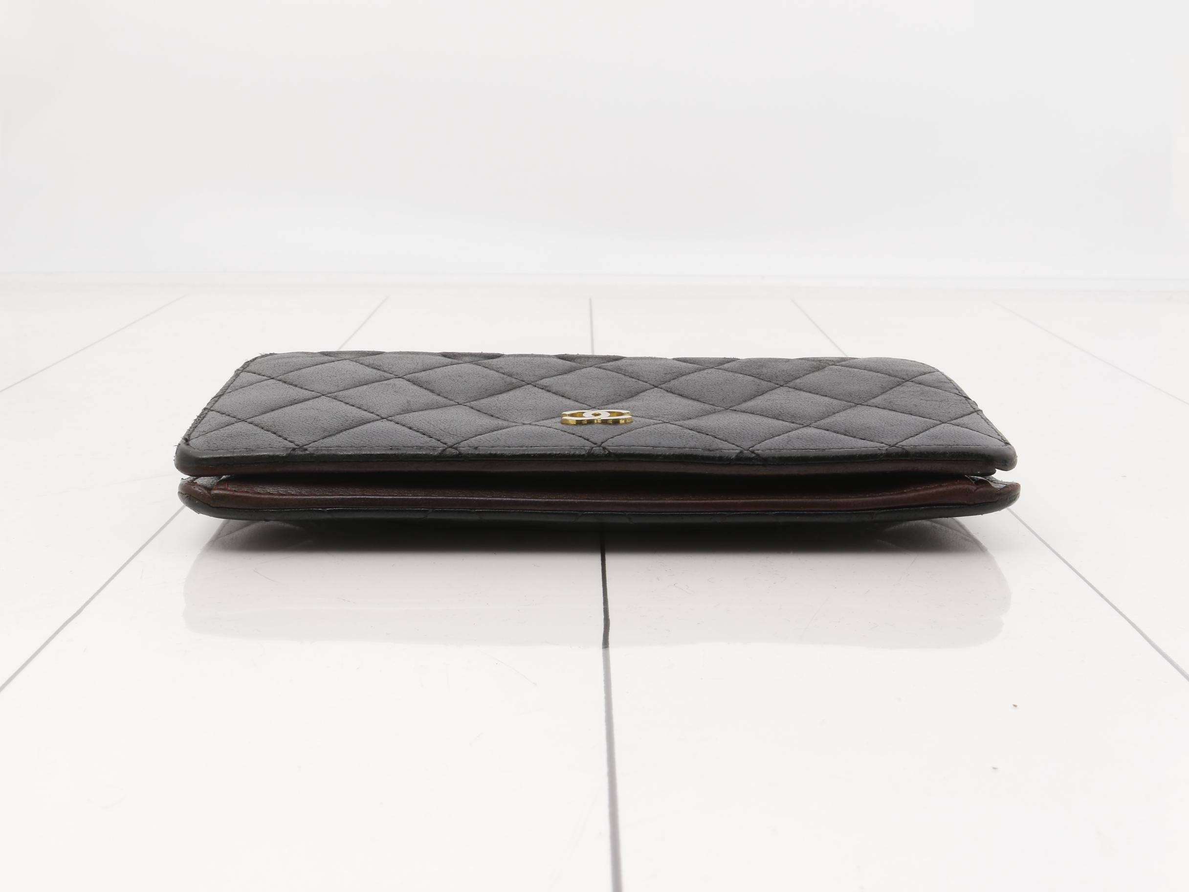 Lambskin long wallet — view 3