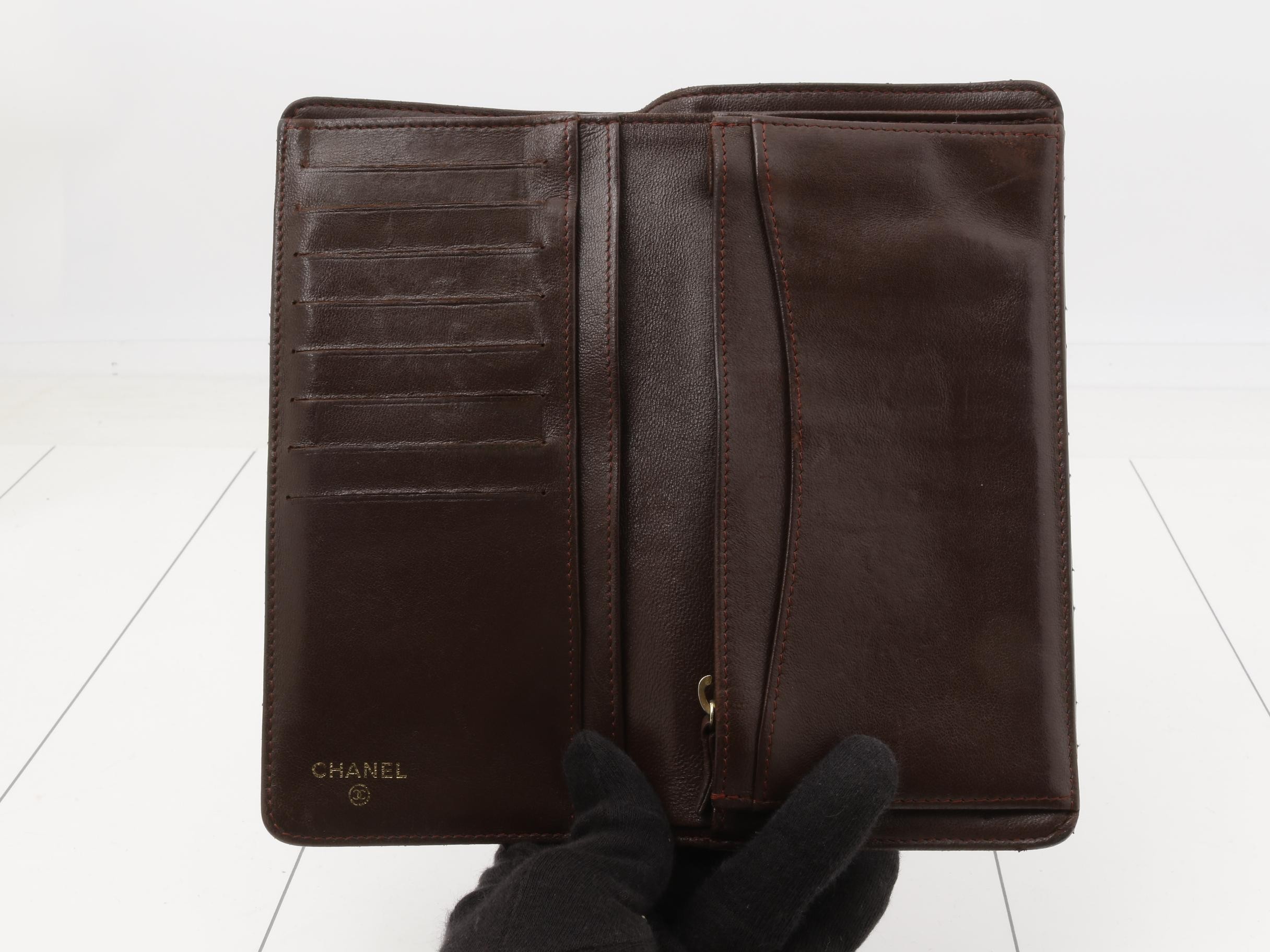 Lambskin long wallet — view 4
