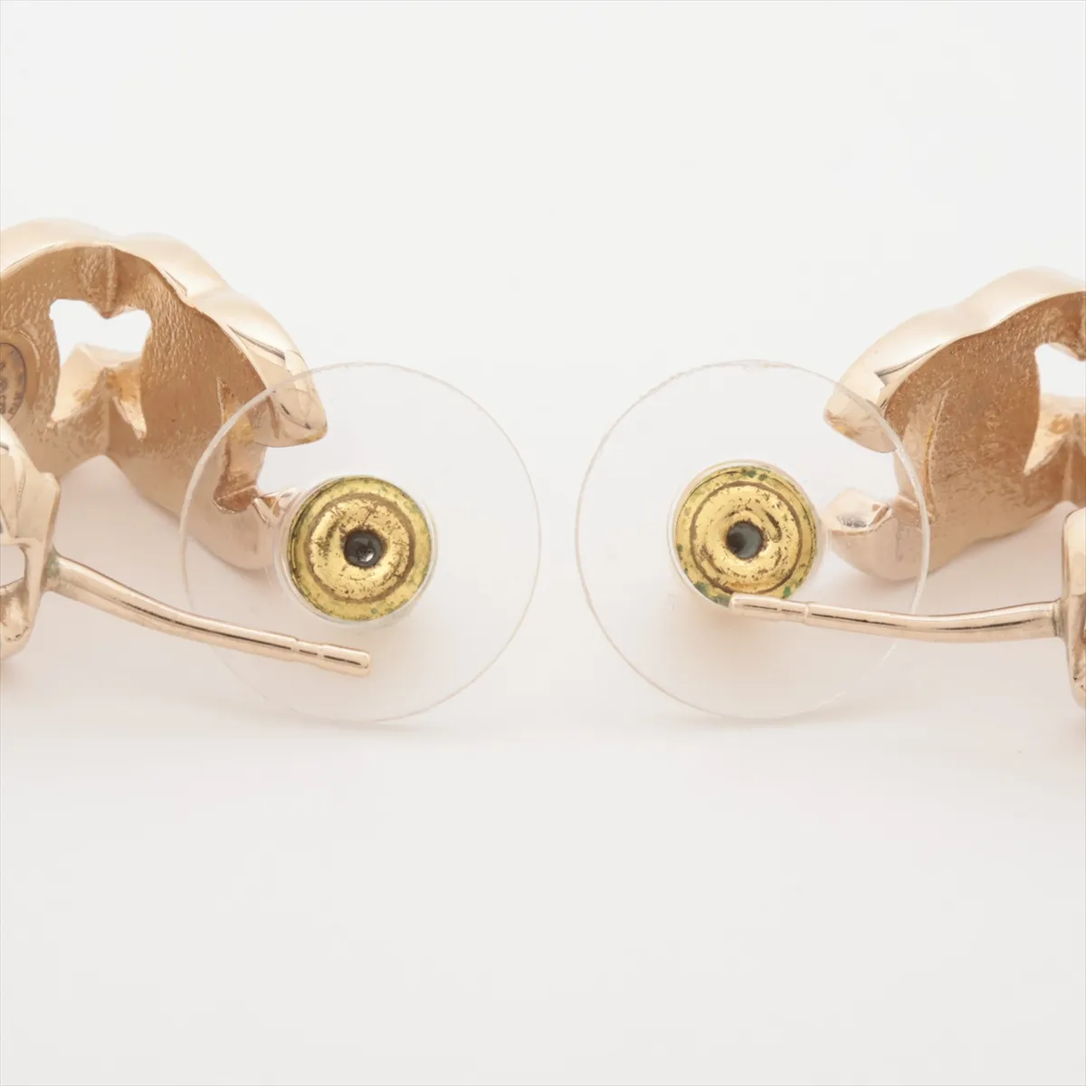 Coco Mark B23B Earrings (Pair) GP x Rhinestone Gold. — view 4