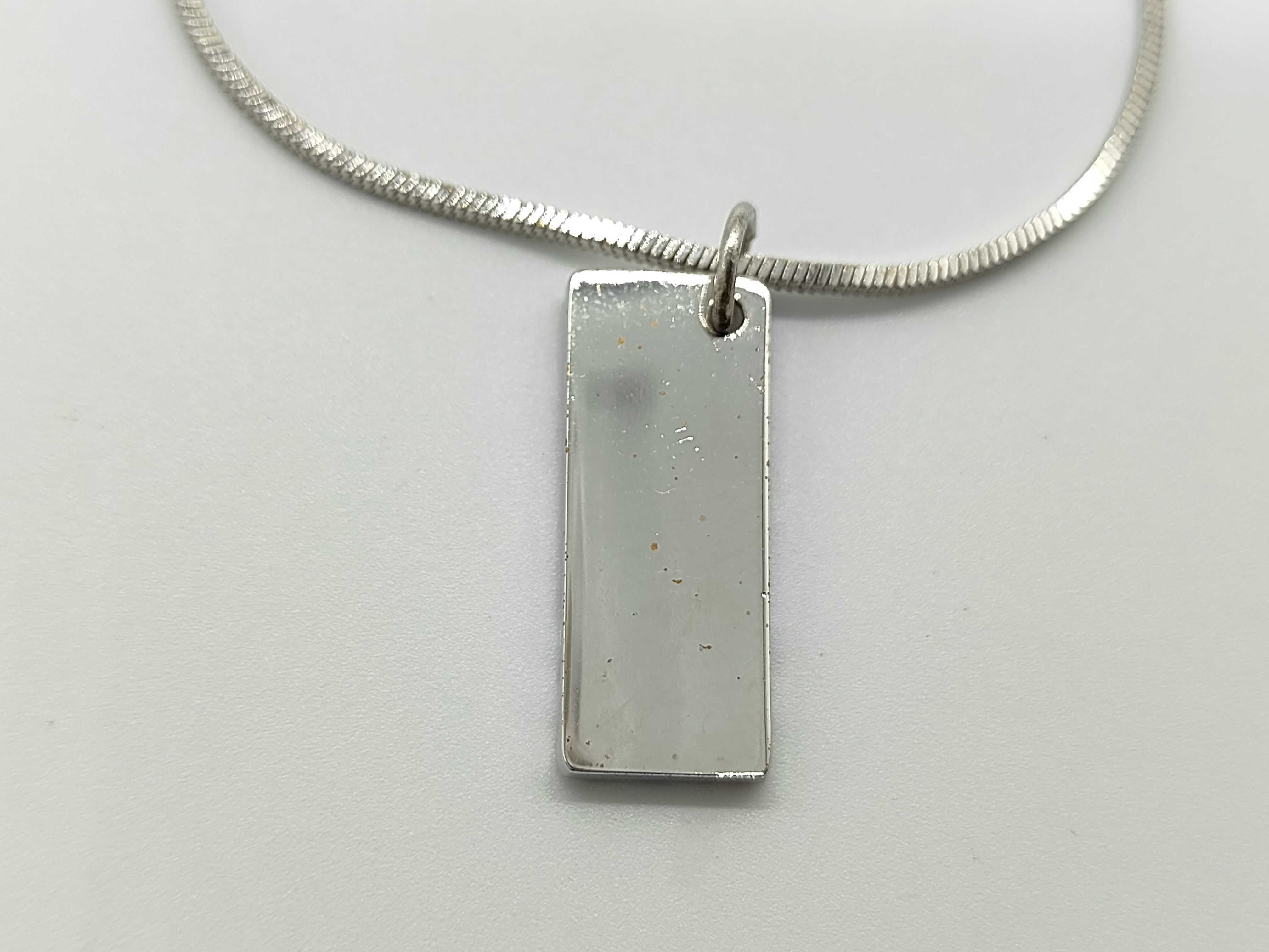 Trotter No. 2 Plate Pink Silver Necklace — view 2
