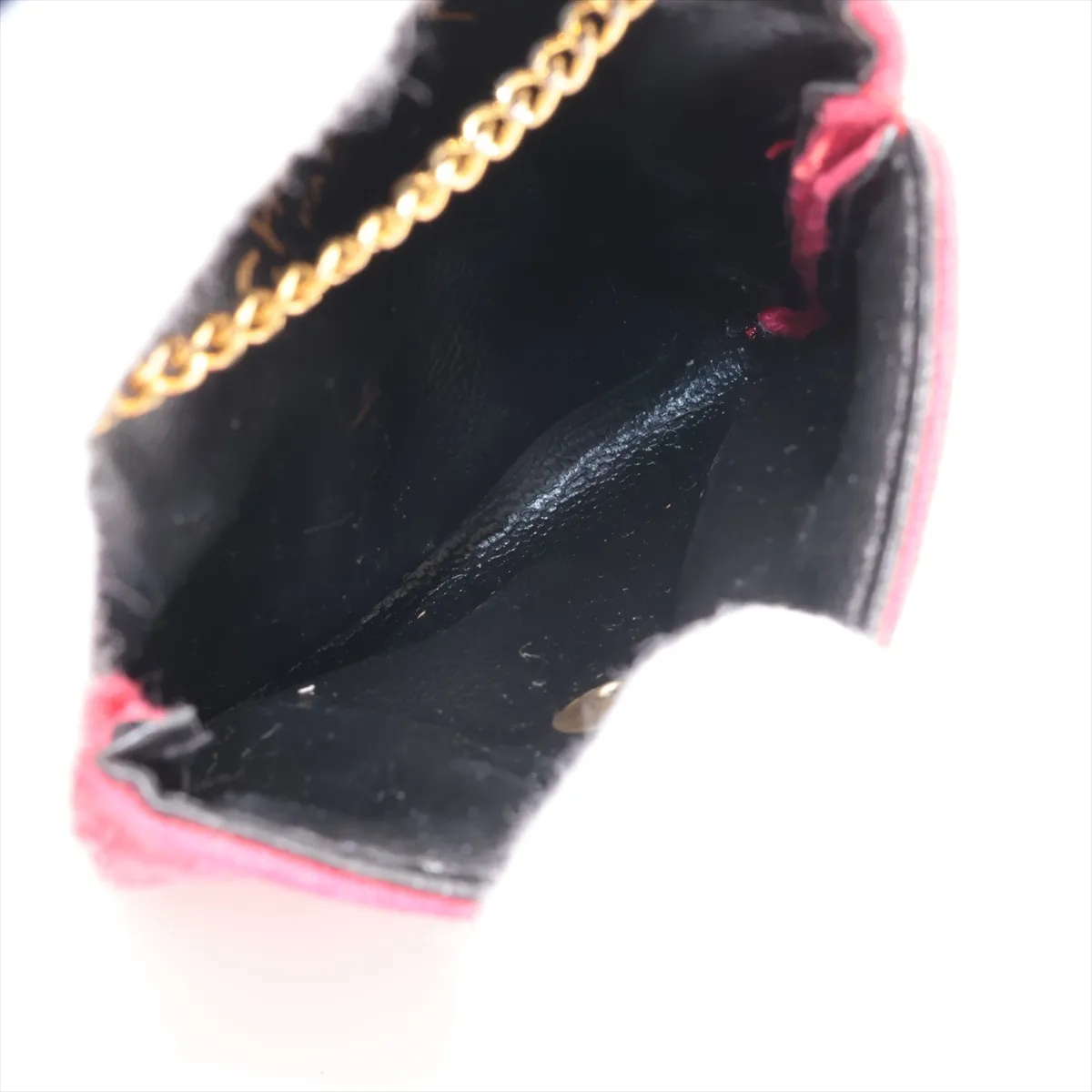 Matelasse Cotton Waist Pouch Pink Gold Hardware — view 3