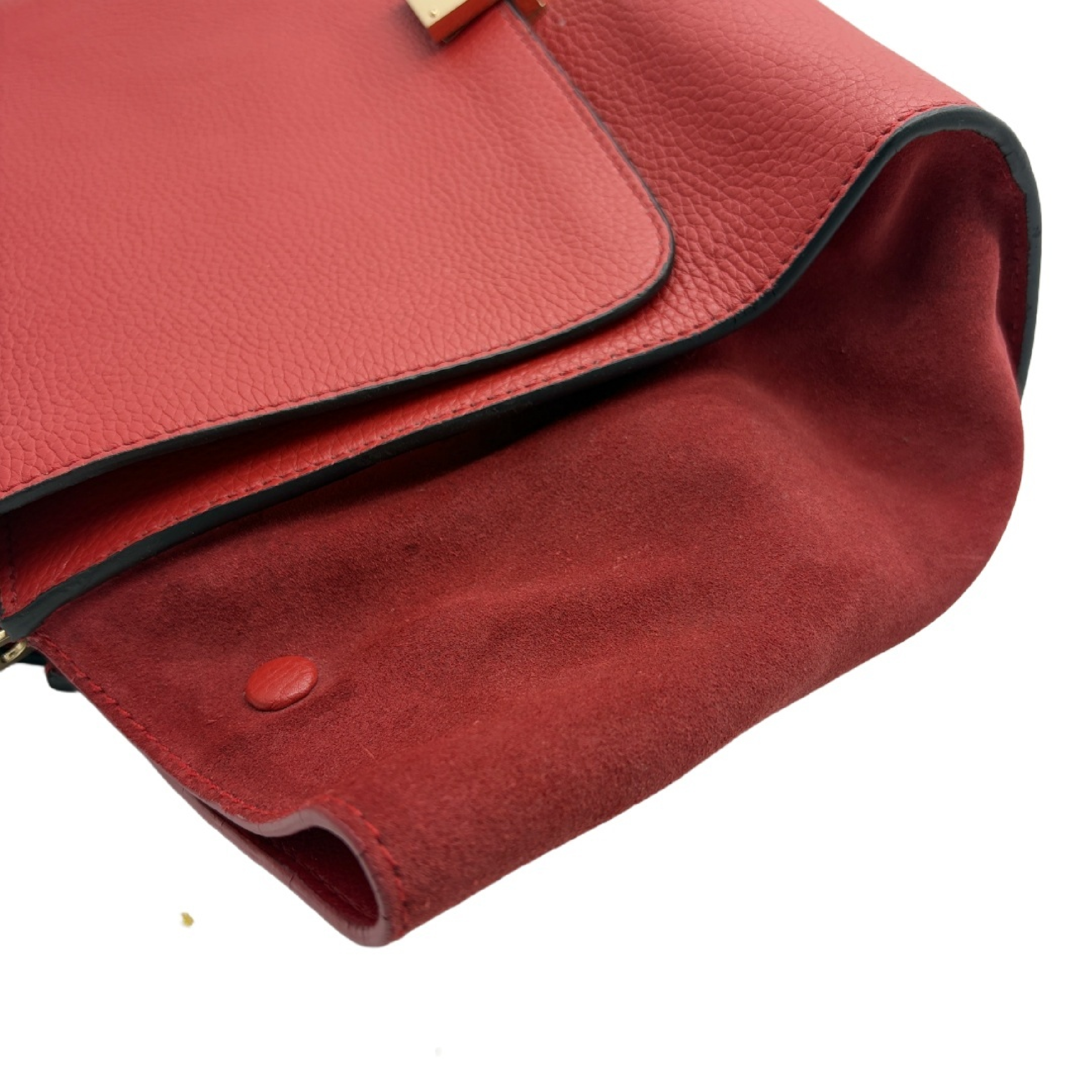 Trapeze 2-Way Handbag/Shoulder Bag, Red — view 3