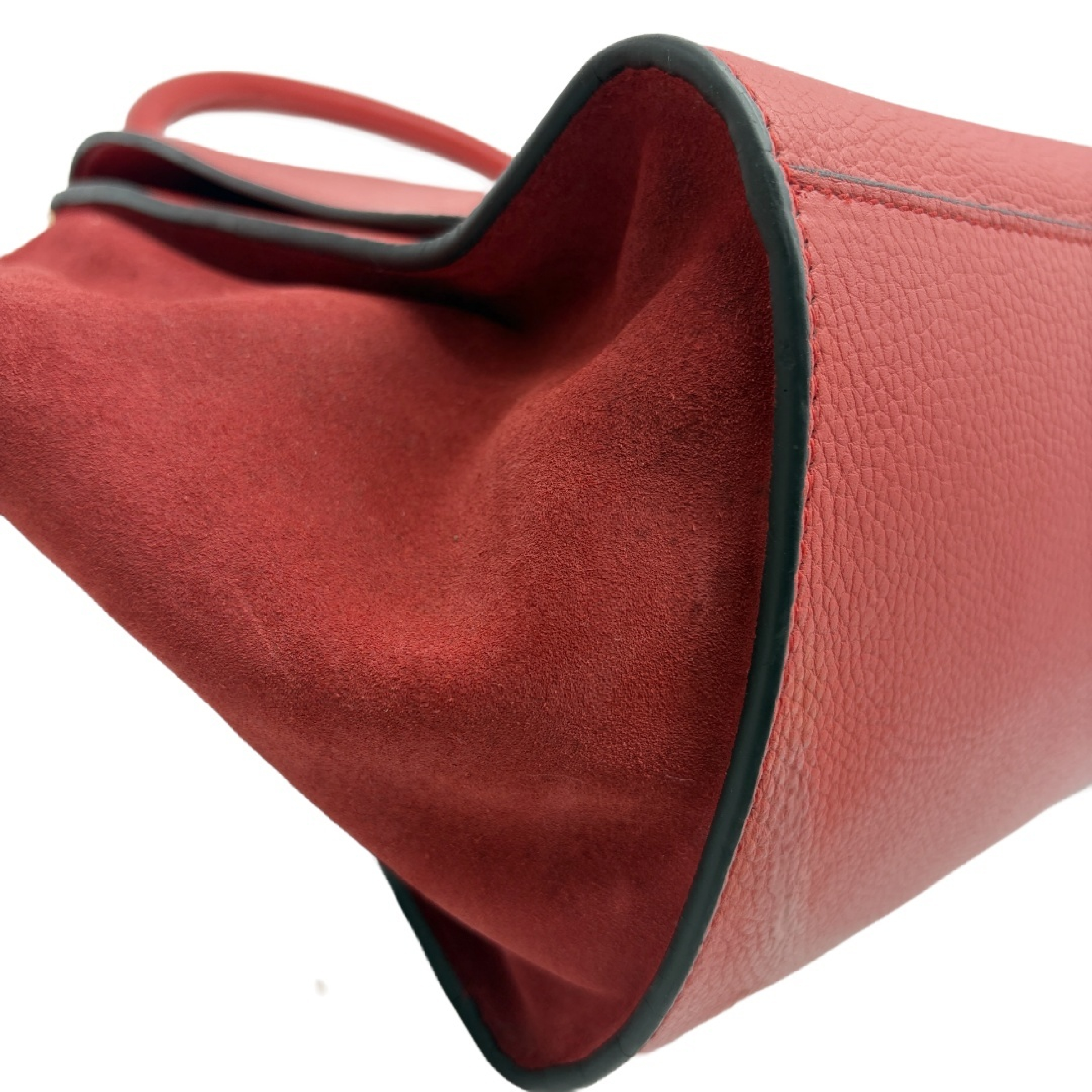Trapeze 2-Way Handbag/Shoulder Bag, Red — view 4