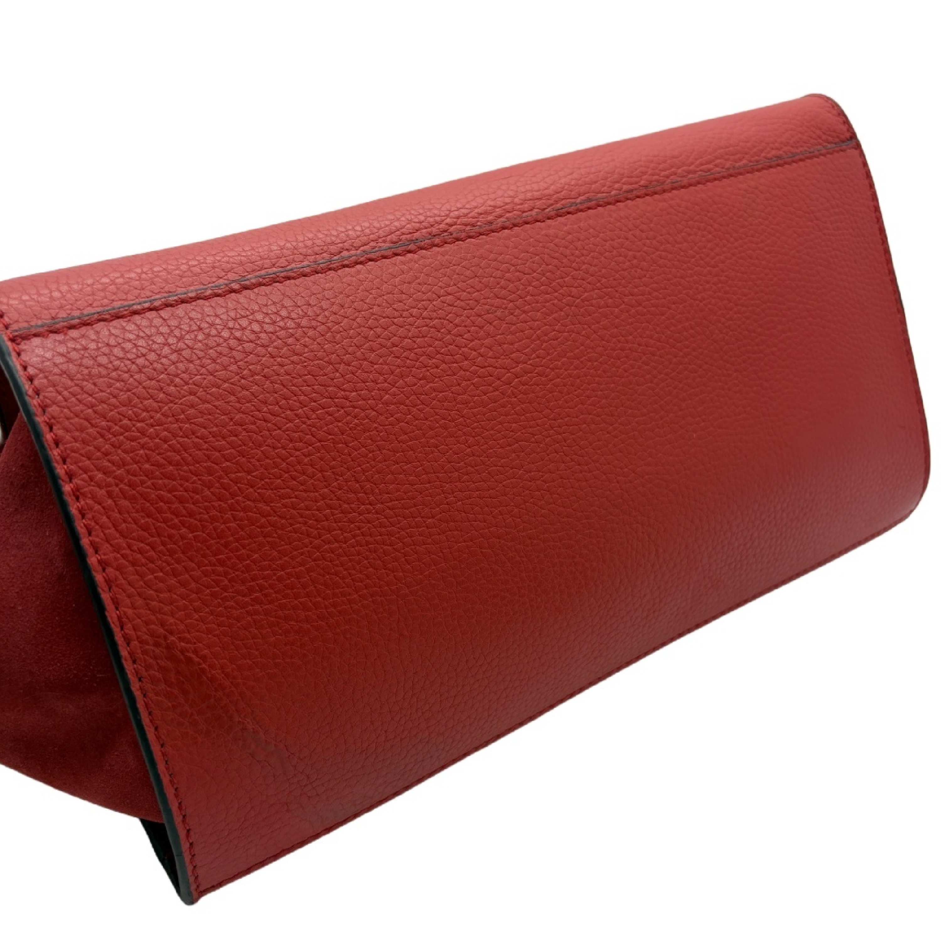 Trapeze 2-Way Handbag/Shoulder Bag, Red — view 5