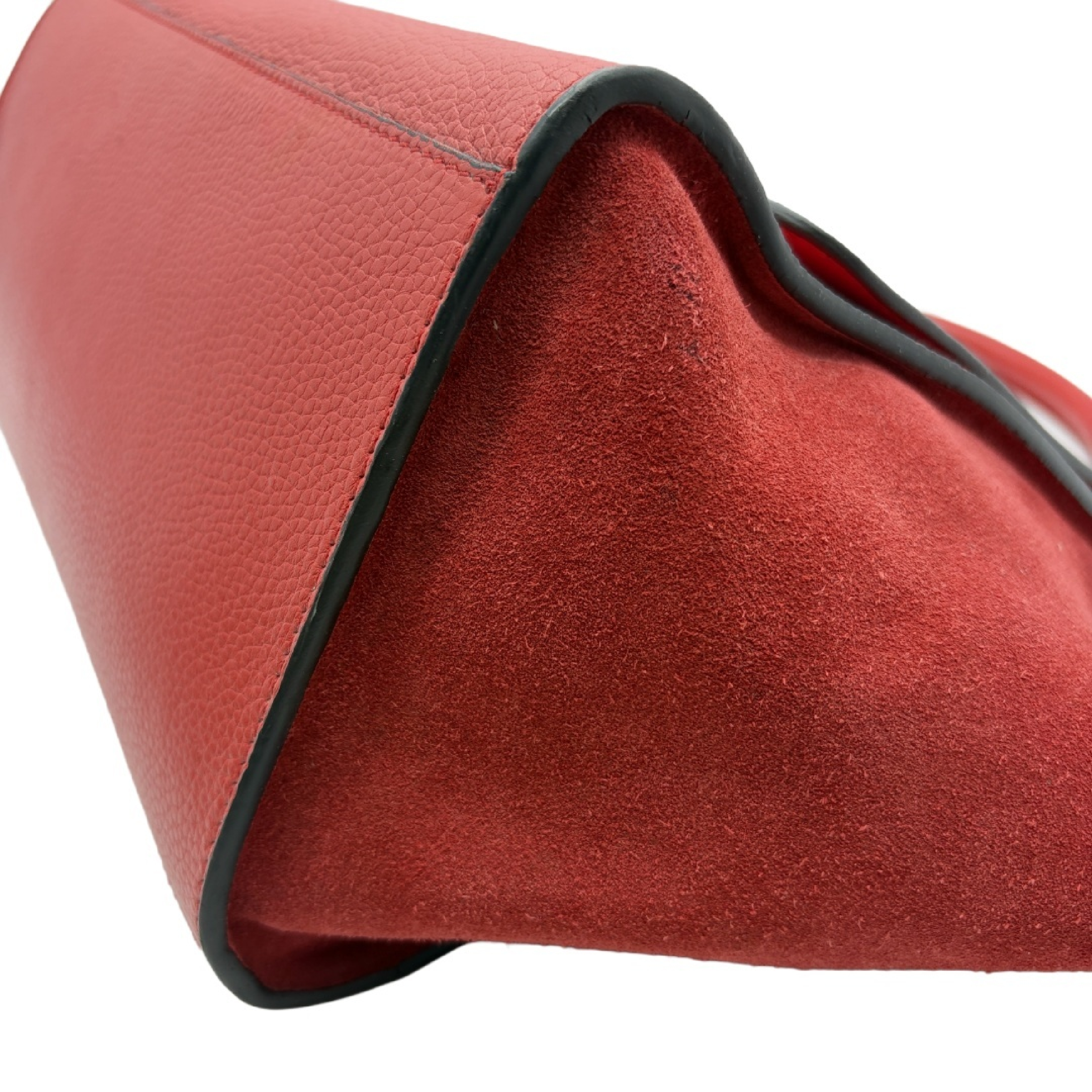 Trapeze 2-Way Handbag/Shoulder Bag, Red — view 6