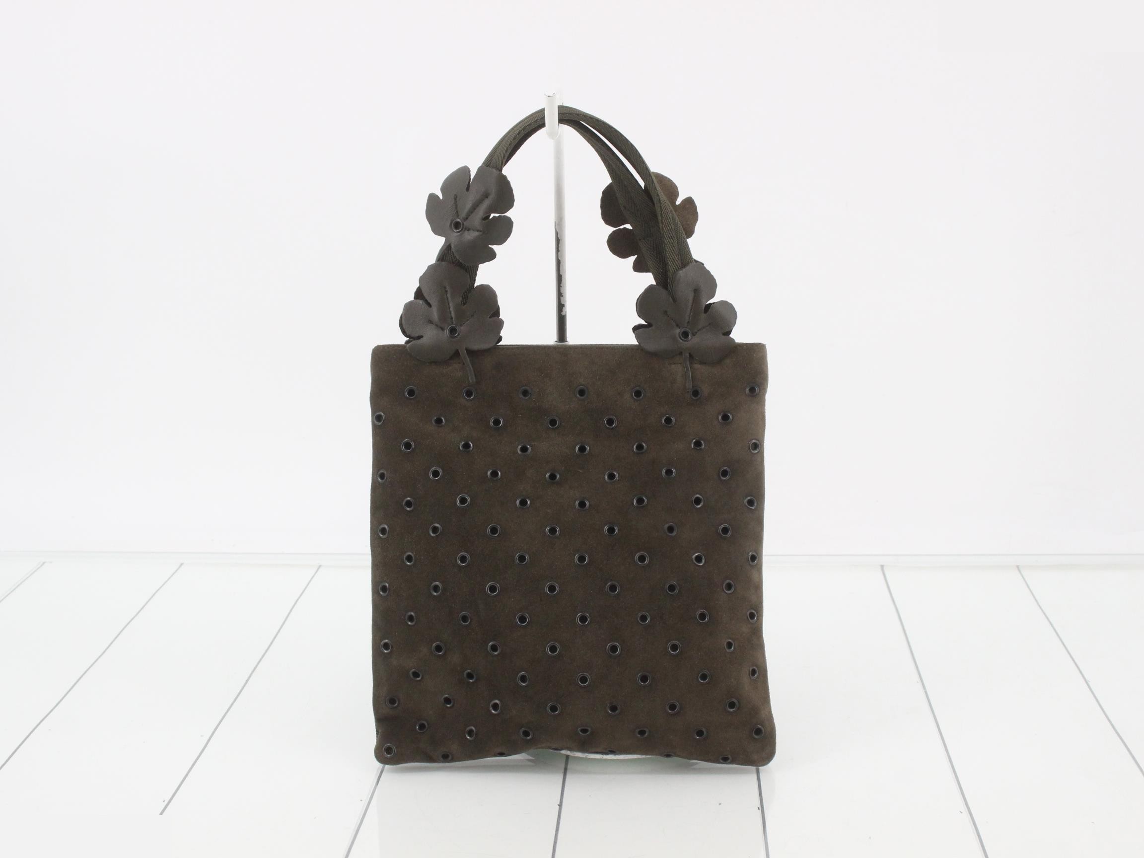 B9520 Leaf Archive Suede Handbag — view 2