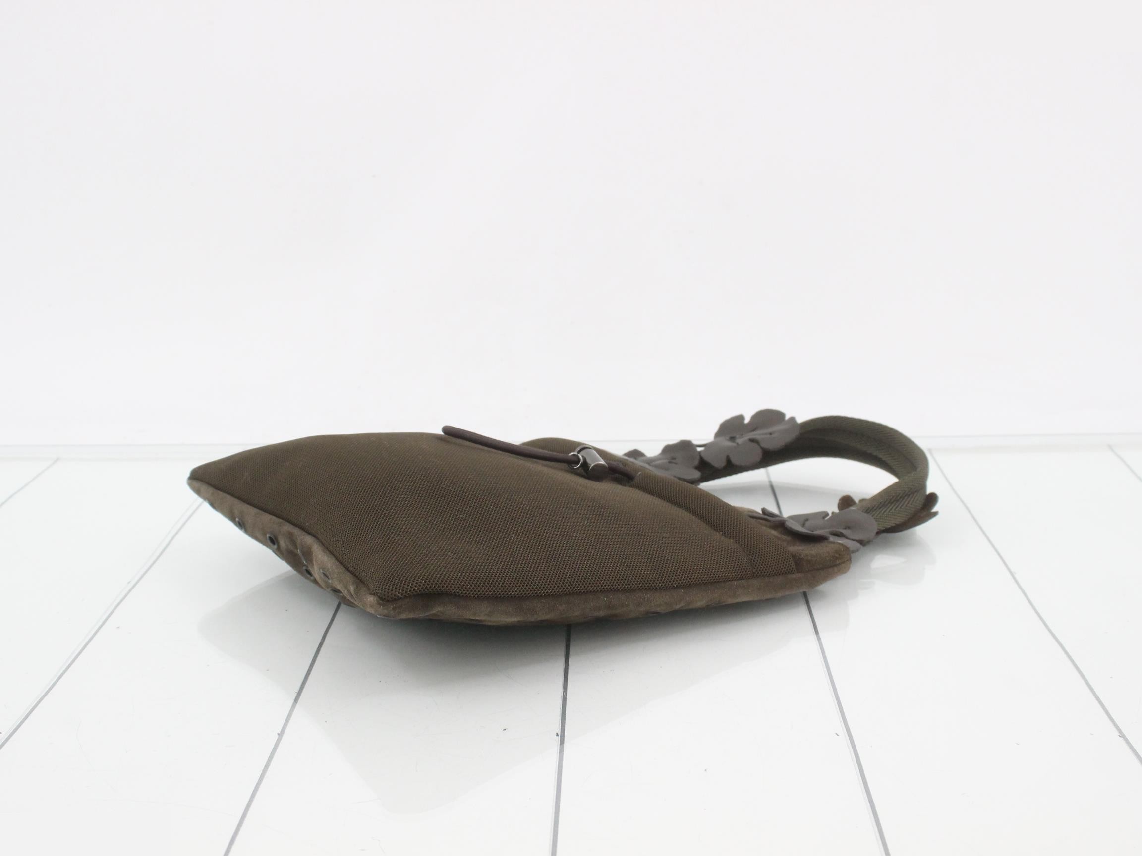B9520 Leaf Archive Suede Handbag — view 6