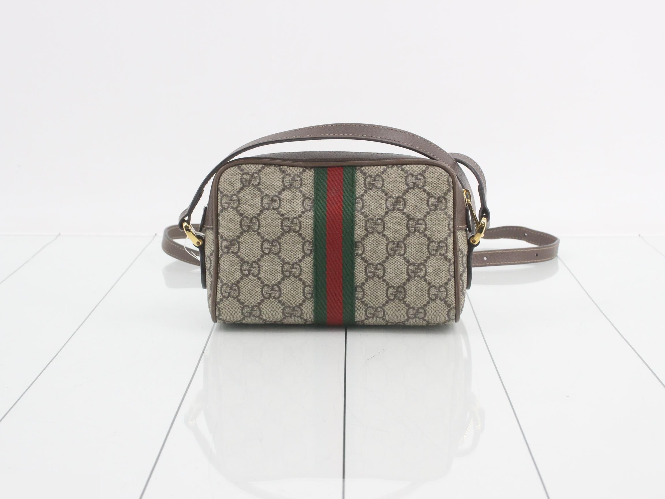 GG Supreme Ophidia Small Camera Bag, Sherry Brown, W17 — view 2