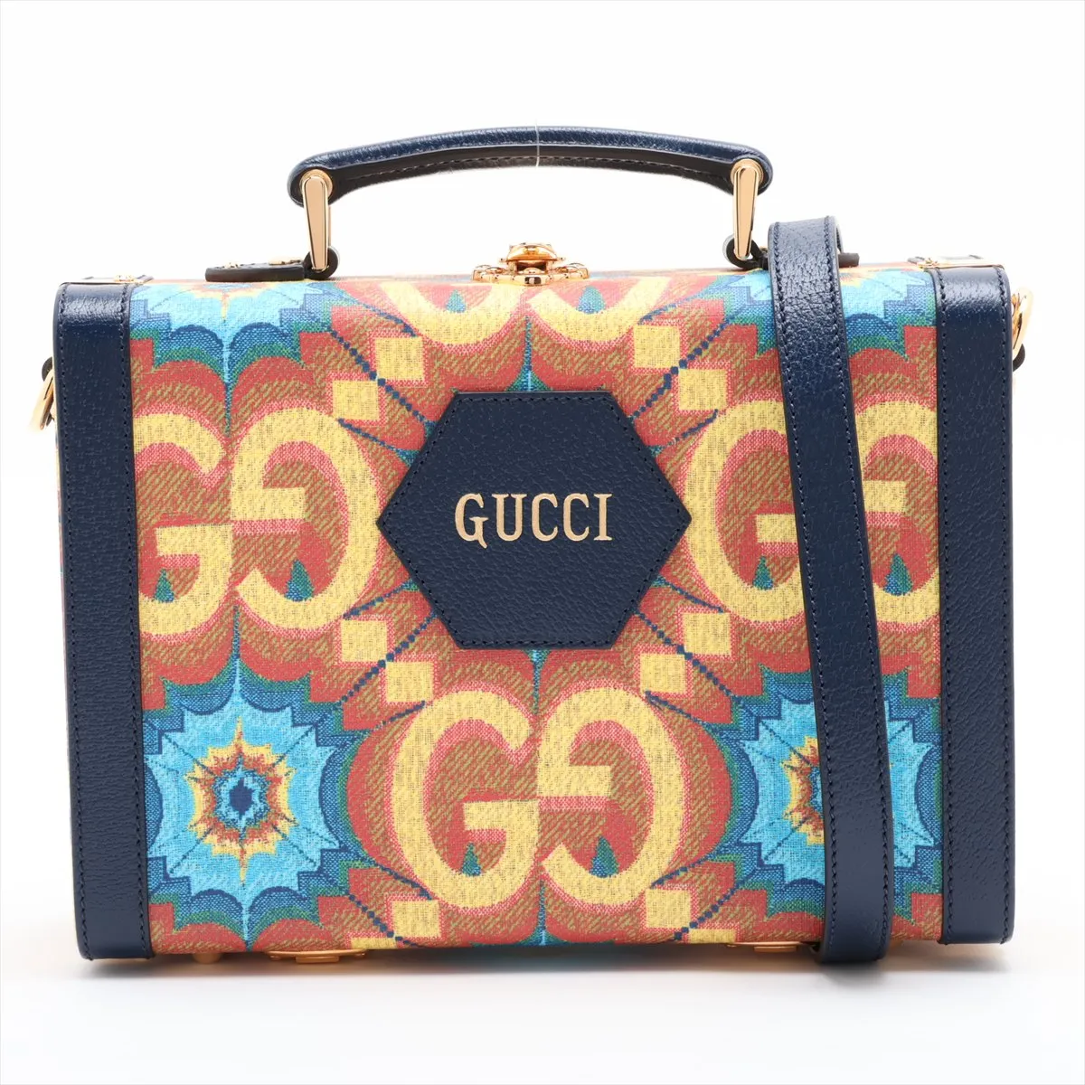 GG Kaleidoscope PVC x Leather 2-Way Handbag, Multicolor 633587