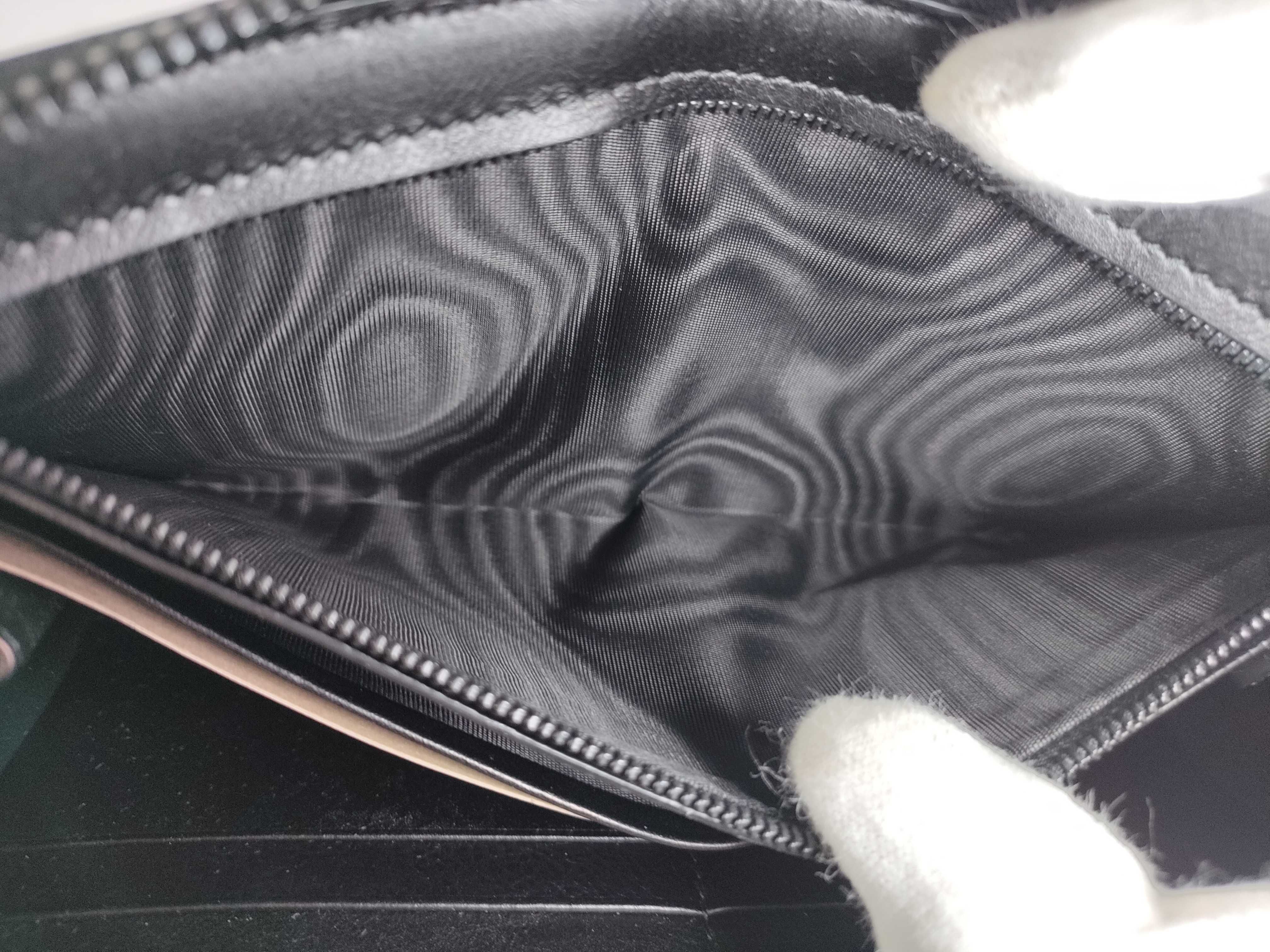 BV Black Braided Calfskin Long Wallet with Zipper Wallet — view 10