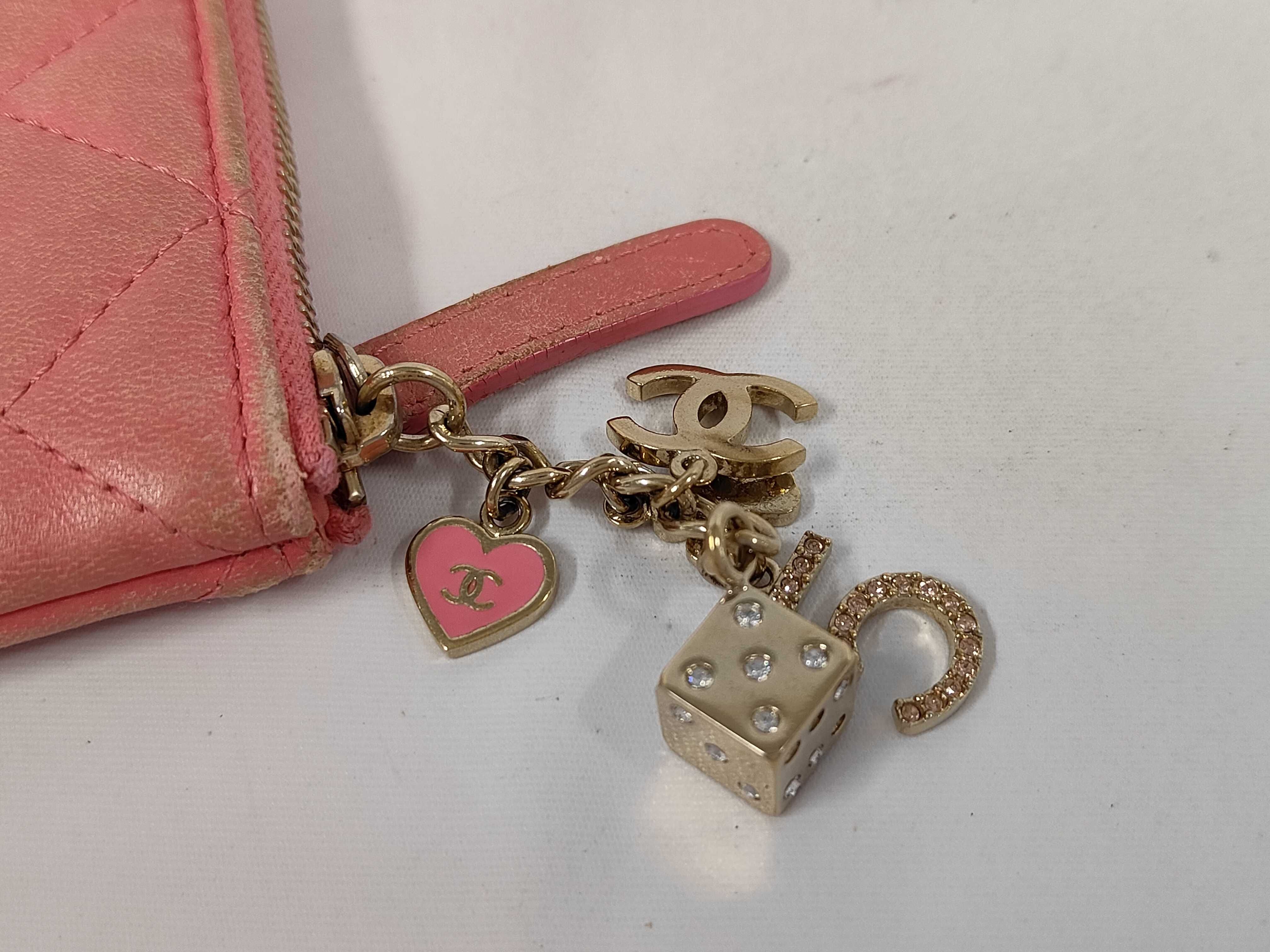 Matelassé Clutch Bag, No. 22, Pink with Gold Hardware. — view 5
