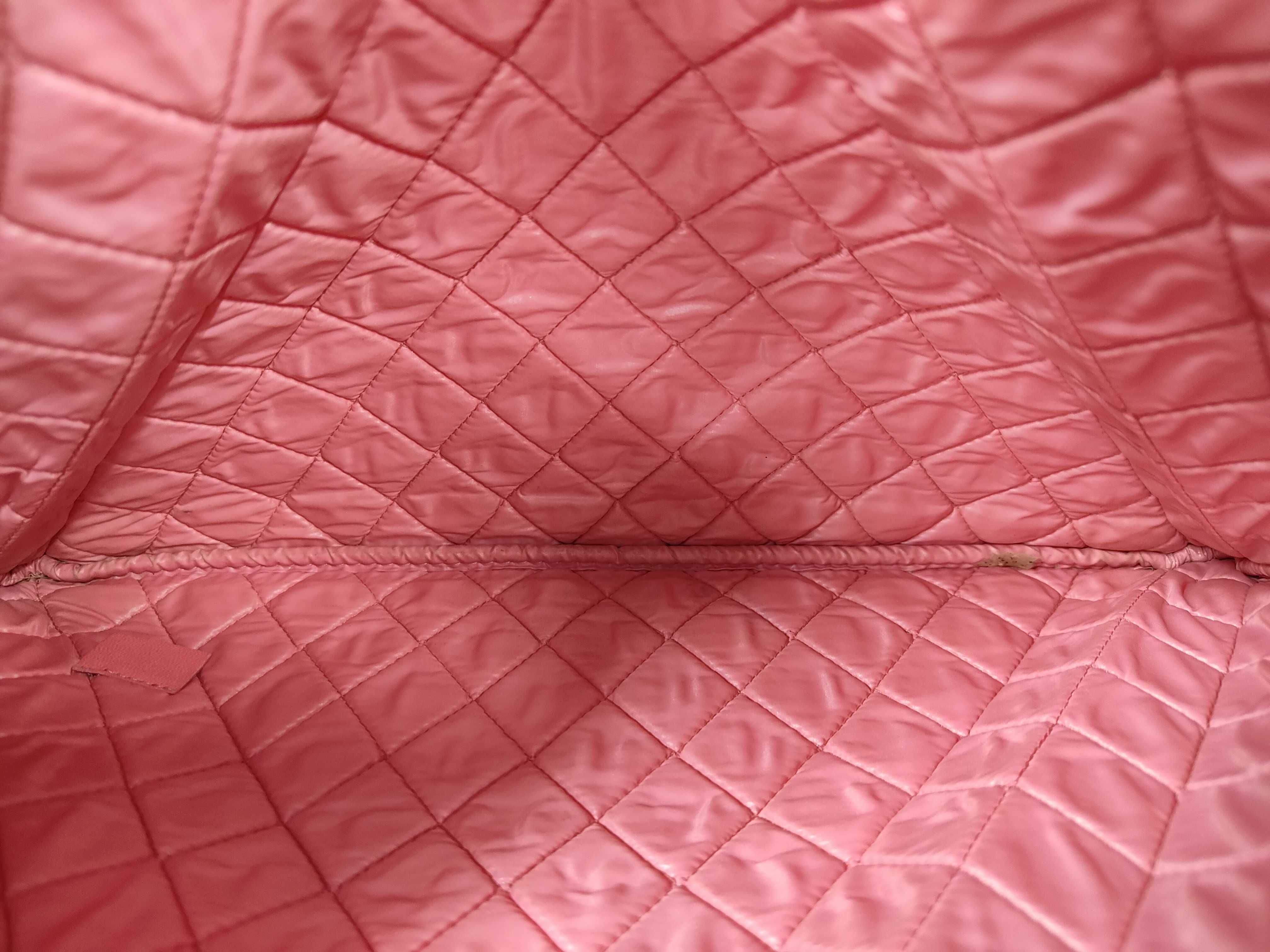 Matelassé Clutch Bag, No. 22, Pink with Gold Hardware. — view 7