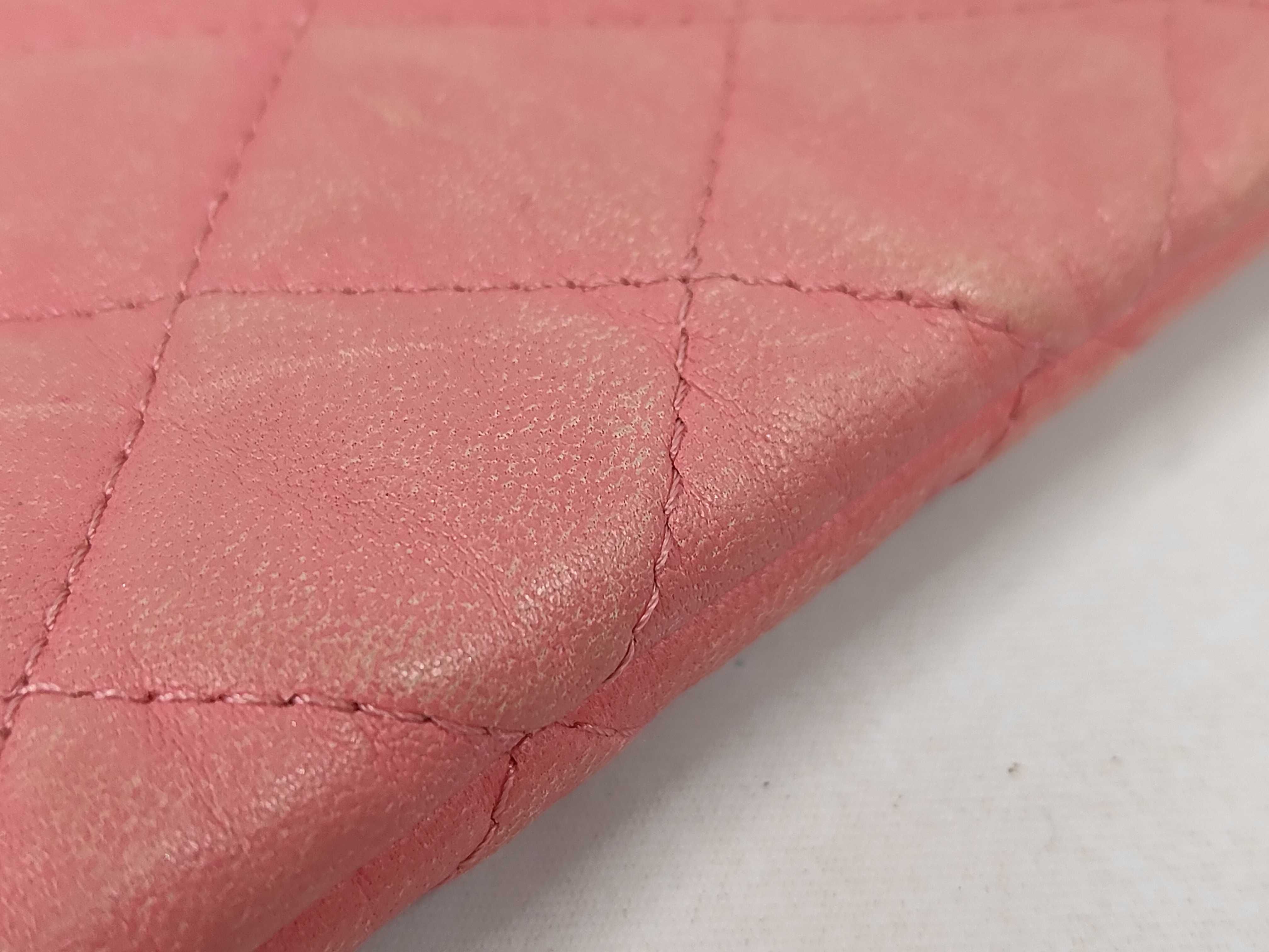Matelassé Clutch Bag, No. 22, Pink with Gold Hardware. — view 10