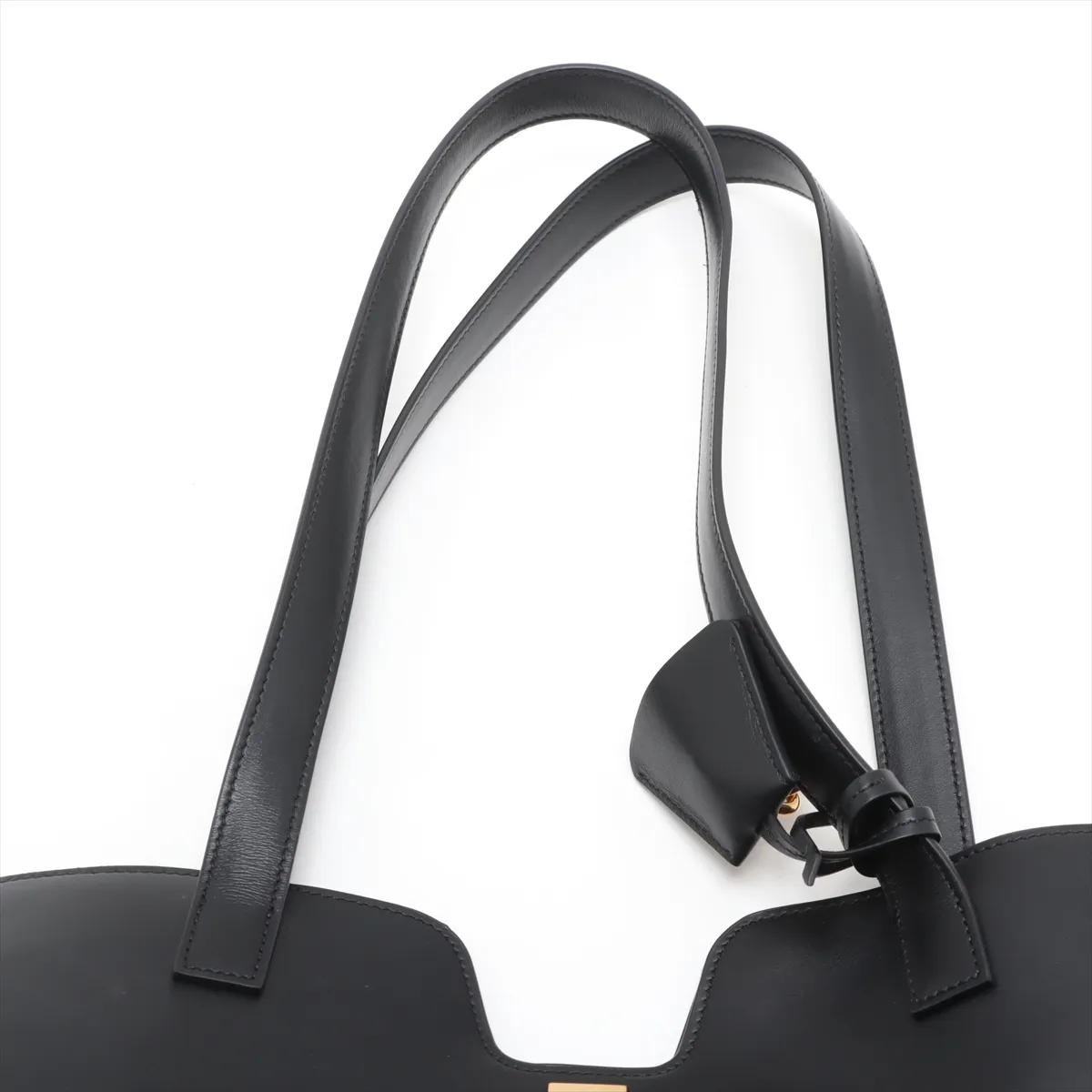 Hippo 16 Saise Leather Tote Bag Black — view 6