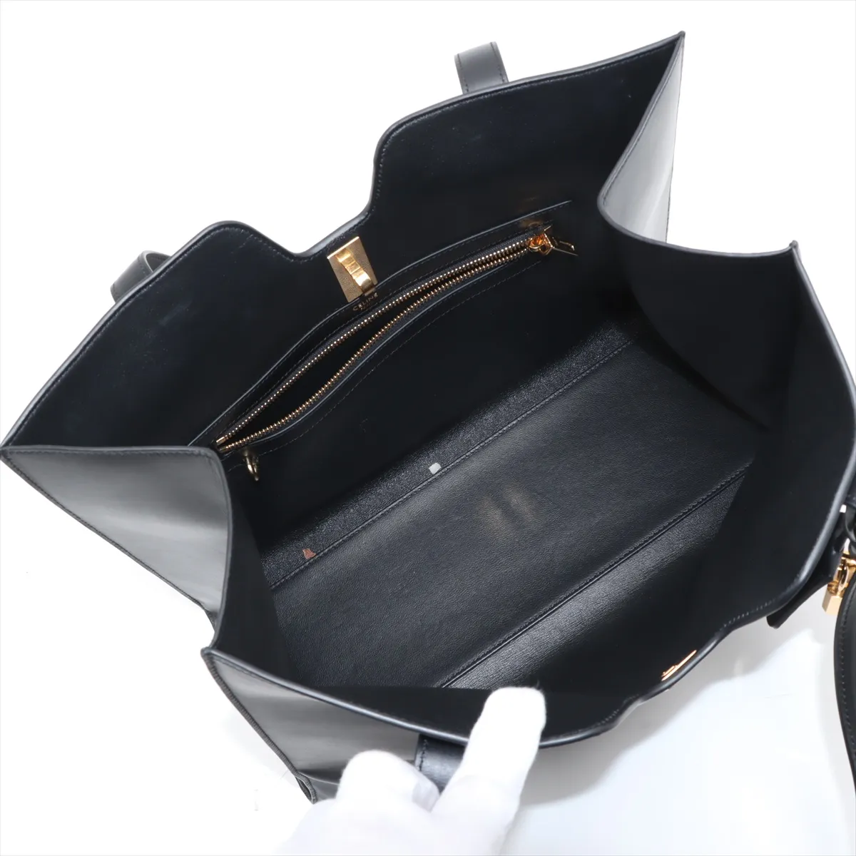 Hippo 16 Saise Leather Tote Bag Black — view 7
