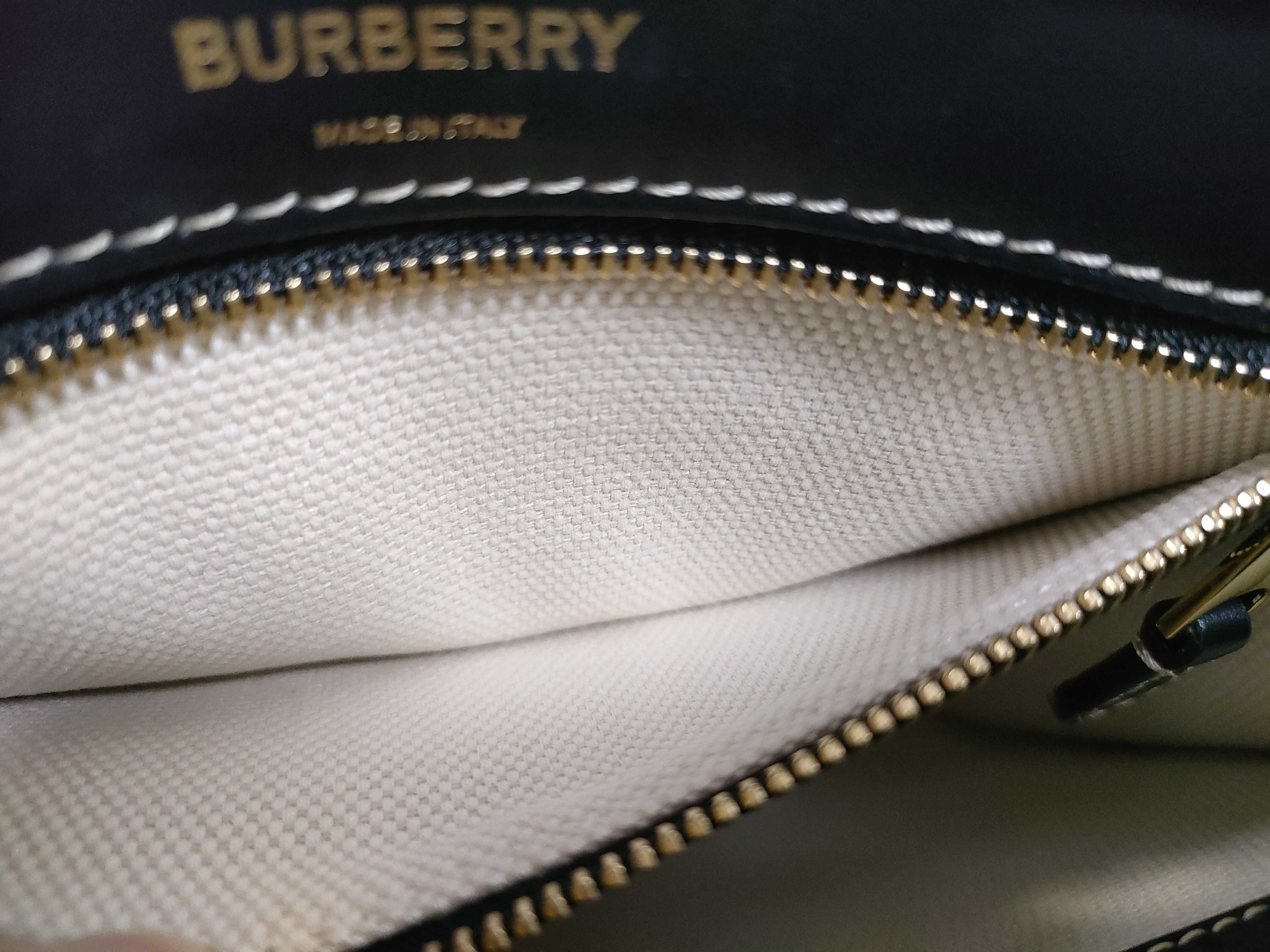 Mini Two-Tone Canvas x Leather 2-Way Handbag (Beige x Black) — view 11