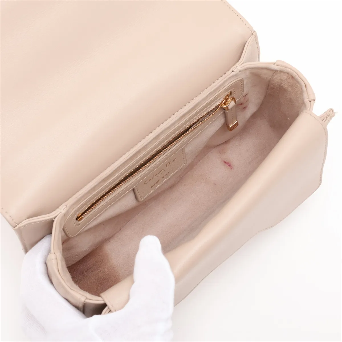 Jolie Cannage Leather 2-Way Handbag, Beige — view 8