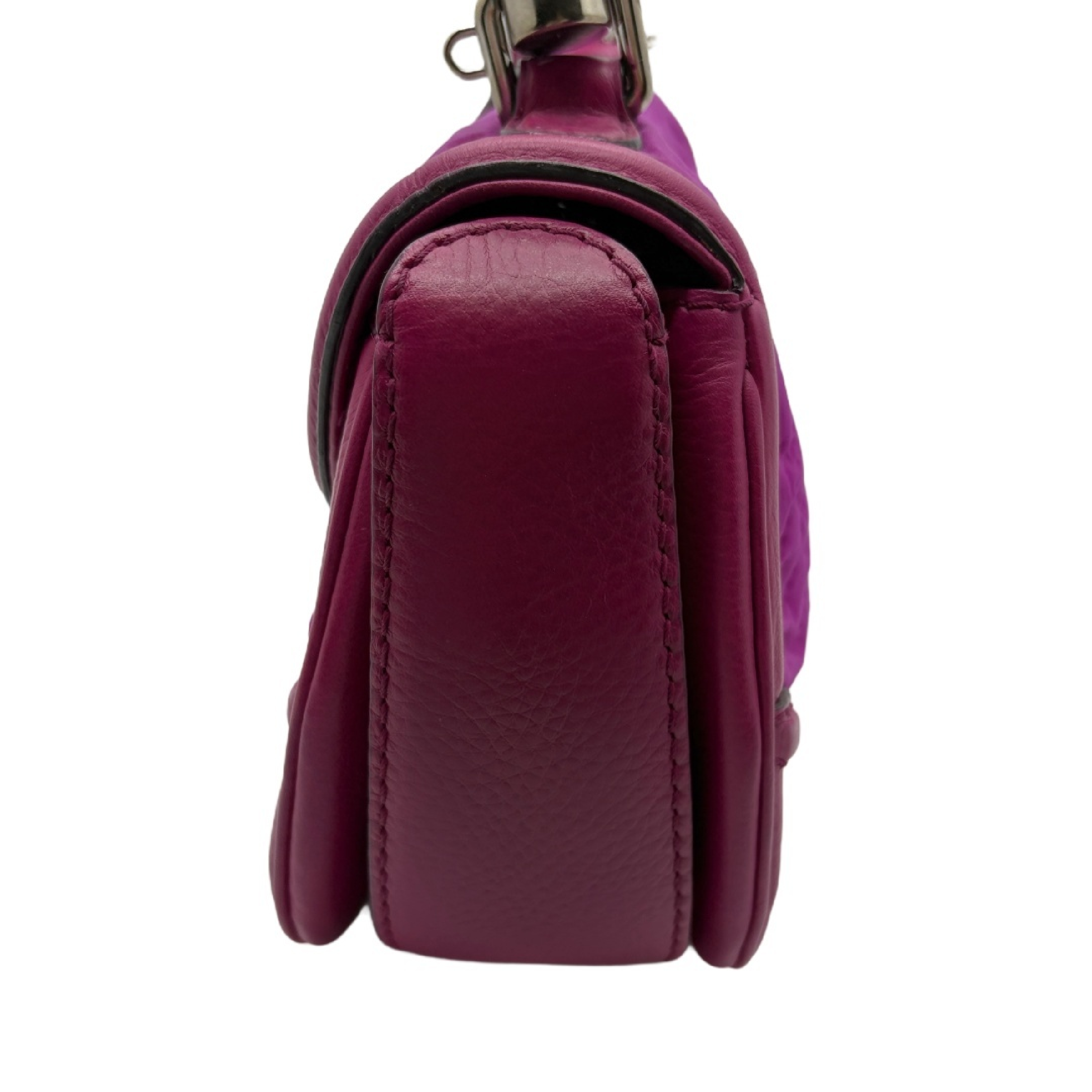 Bamboo GG Pattern Nylon Leather Flap Handbag — view 4