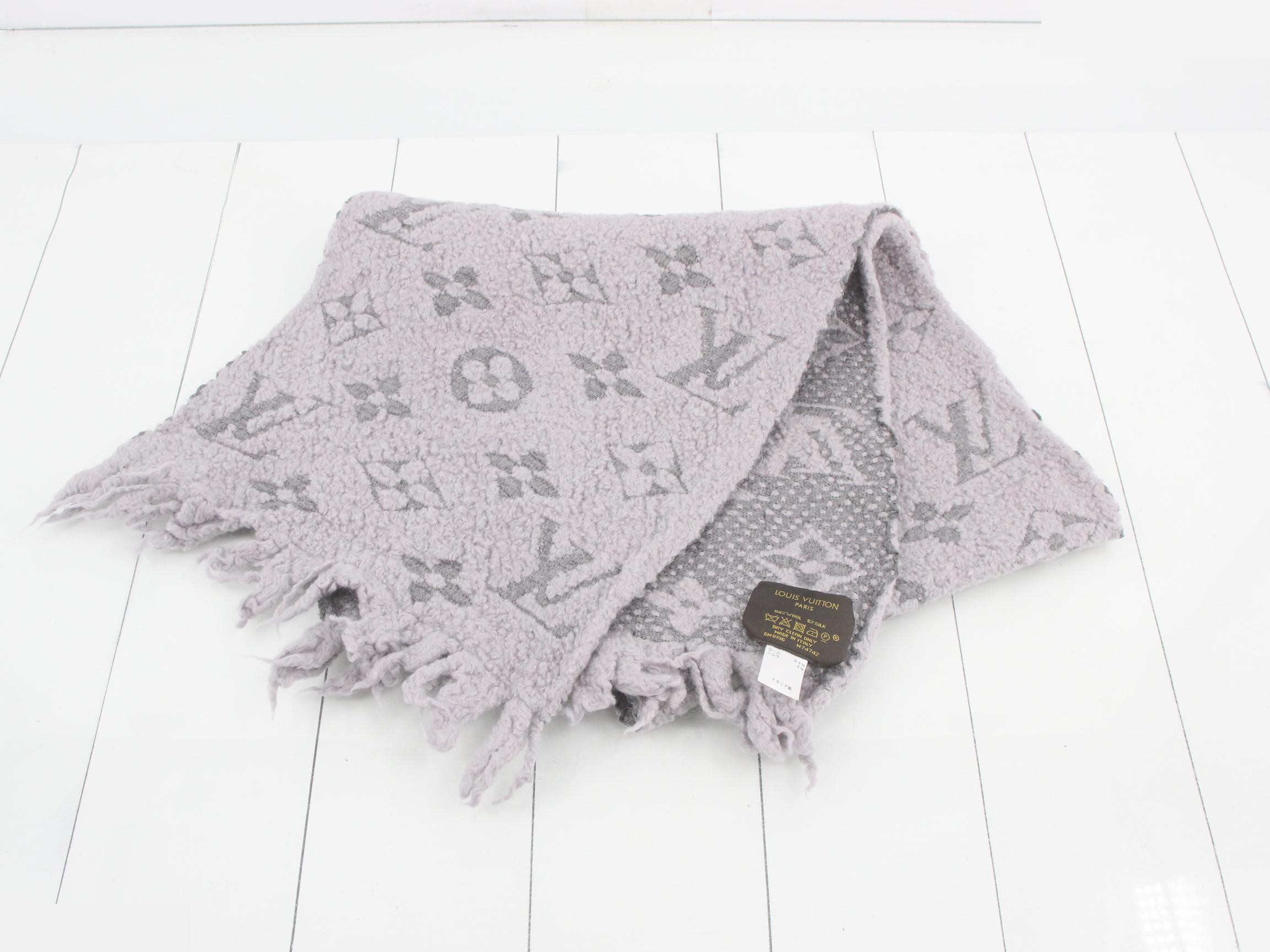 Monogram scarf with tag — view 2