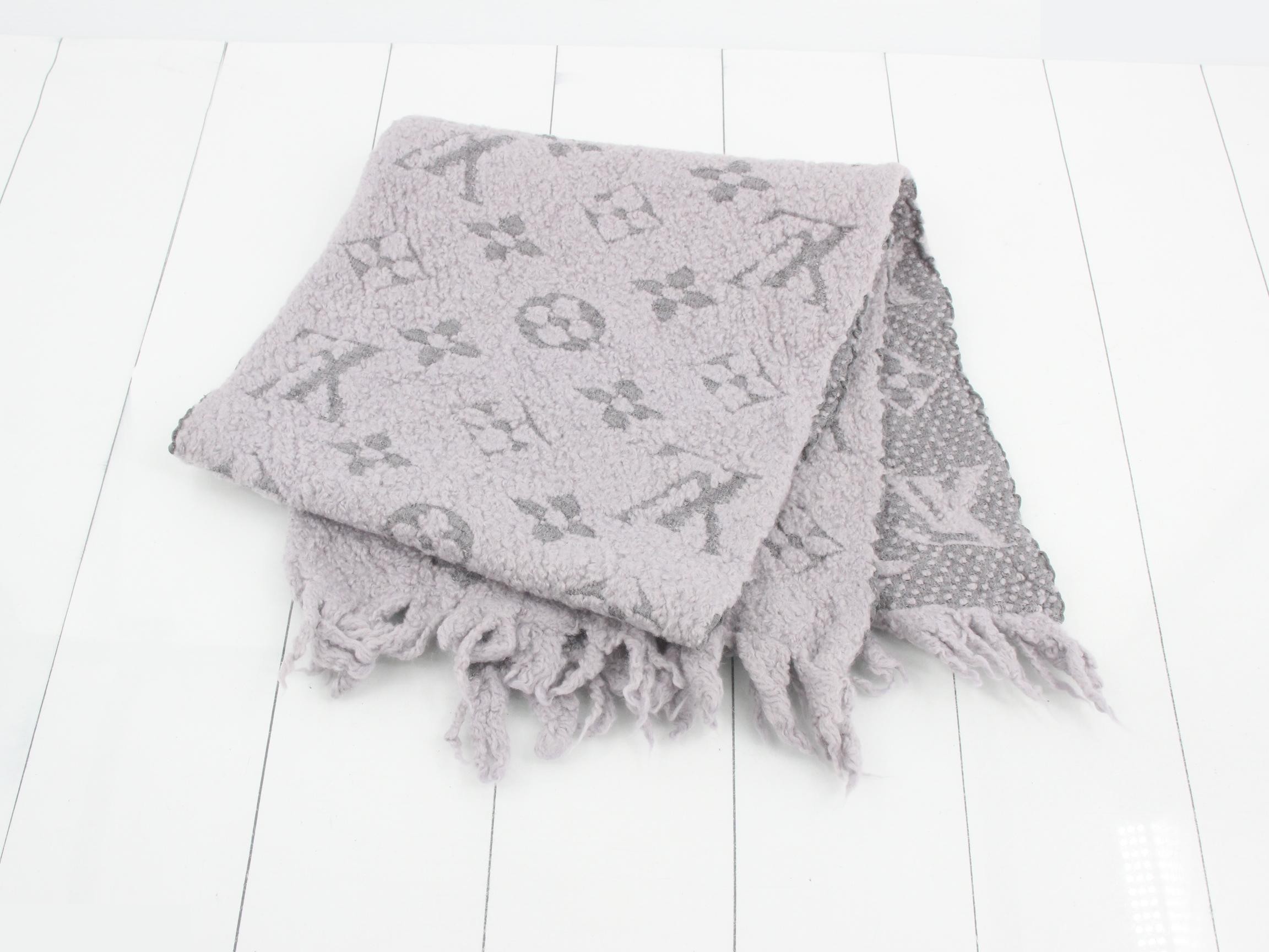 Monogram scarf with tag — view 3