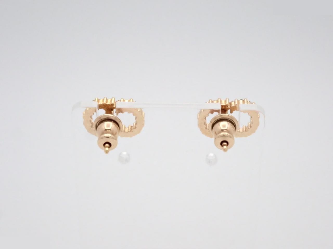 CD logo rhinestone earrings GP — view 2