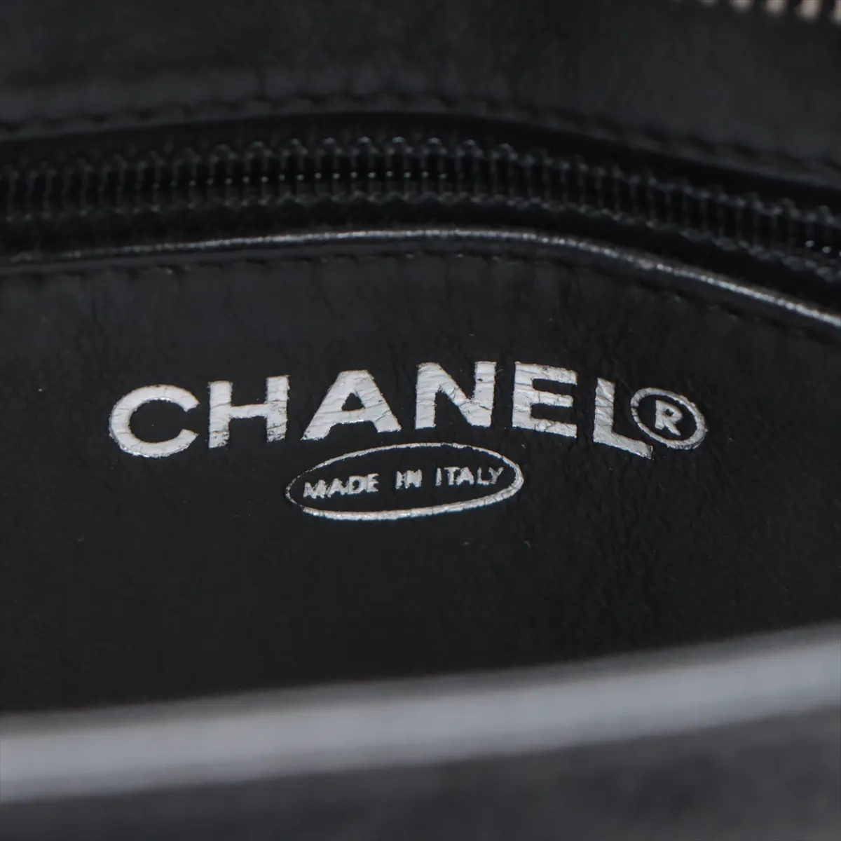 Reprint Caviar Skin Tote Bag Black Silver Hardware No. 6 — view 11