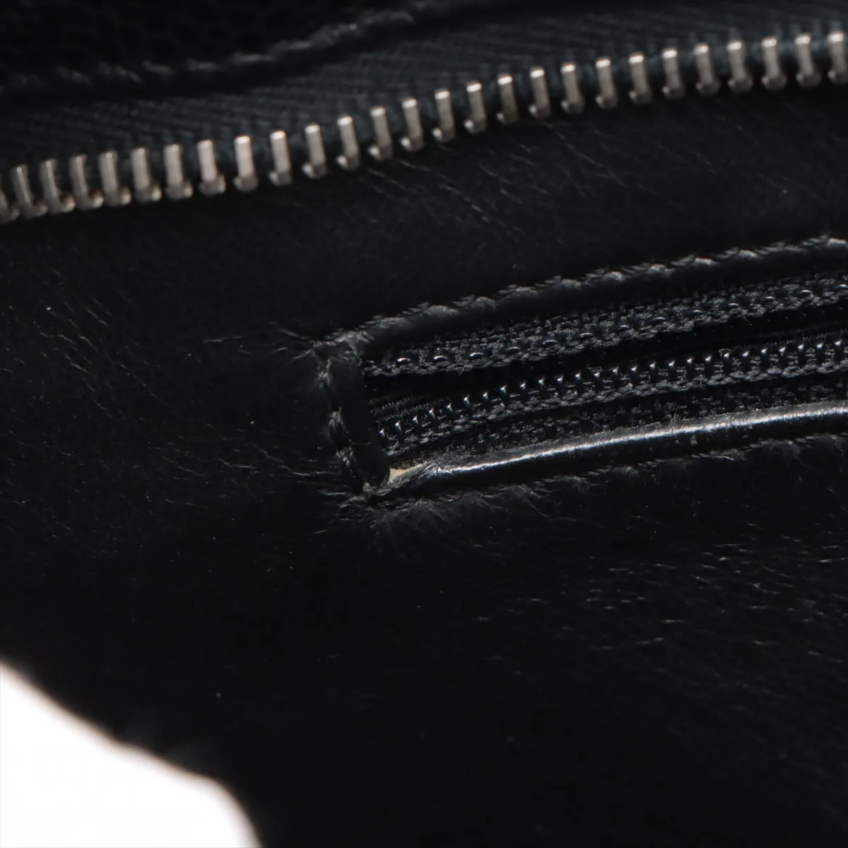 Reprint Caviar Skin Tote Bag Black Silver Hardware No. 6 — view 12