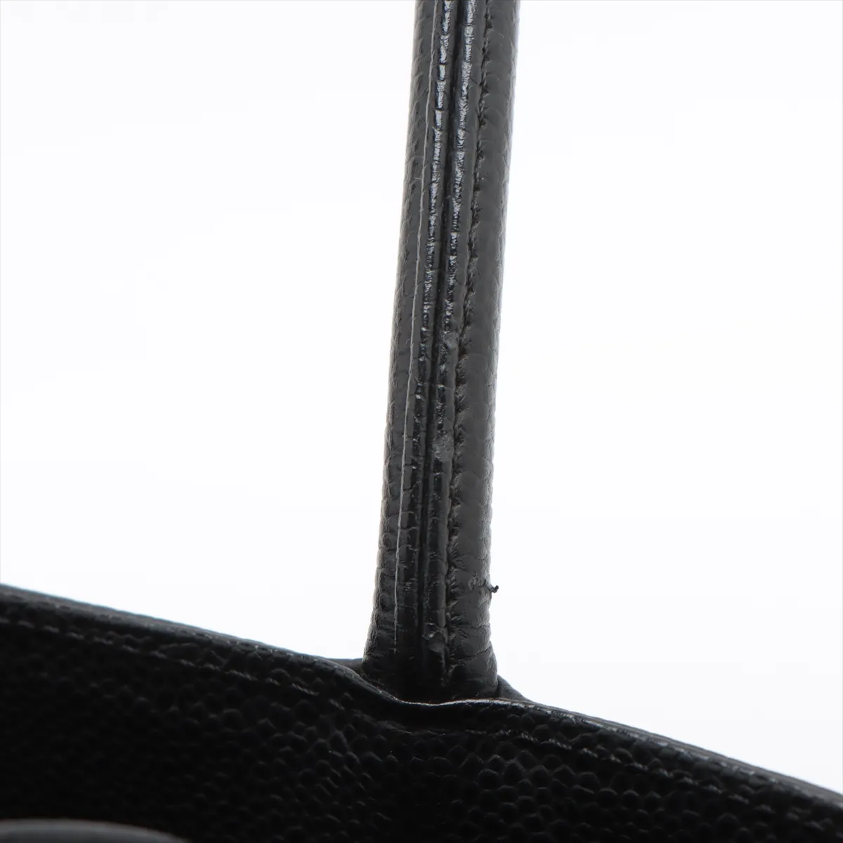 Reprint Caviar Skin Tote Bag Black Silver Hardware No. 6 — view 13