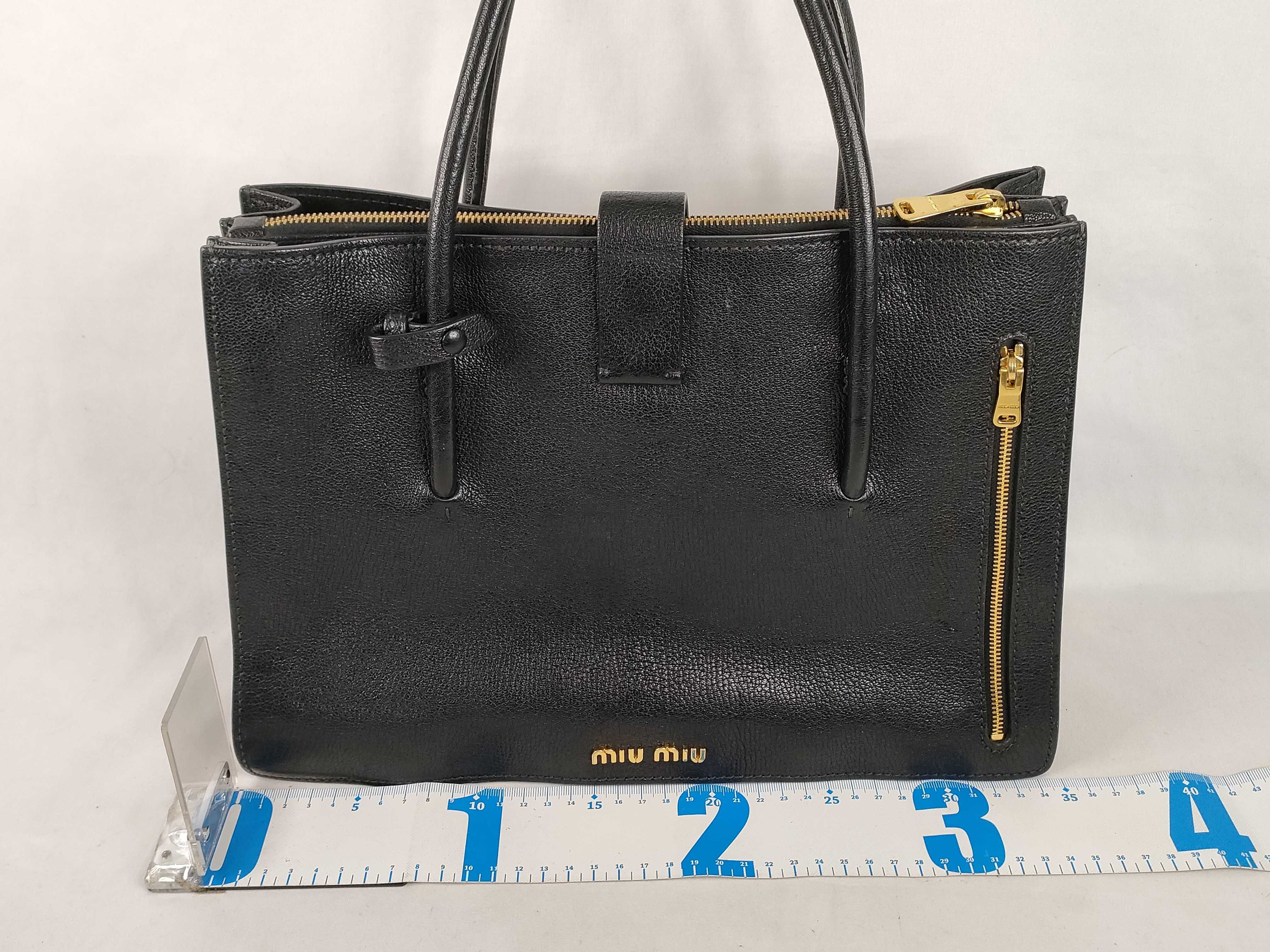 Madras Leather Handbag, Black — view 2