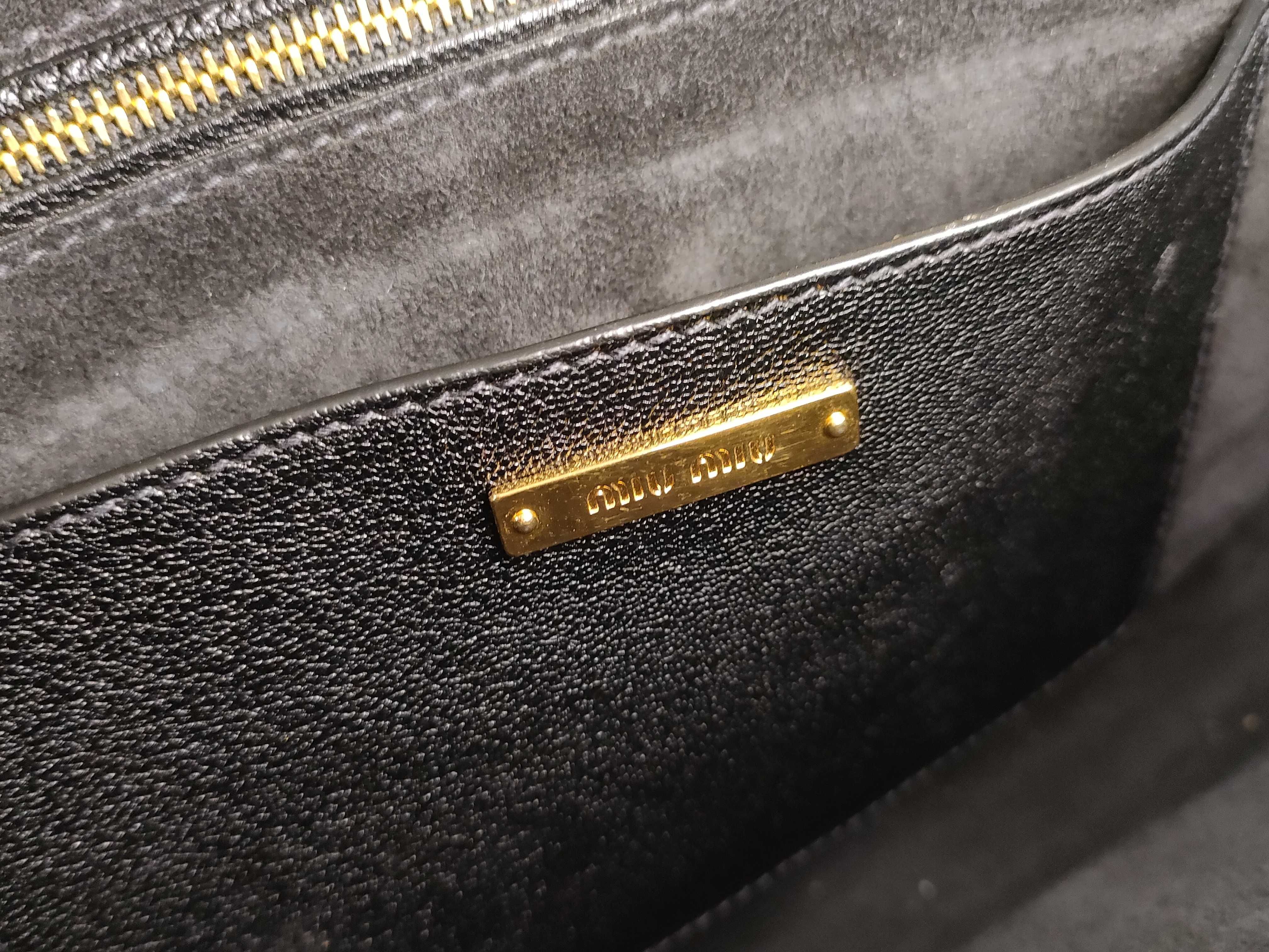 Madras Leather Handbag, Black — view 15