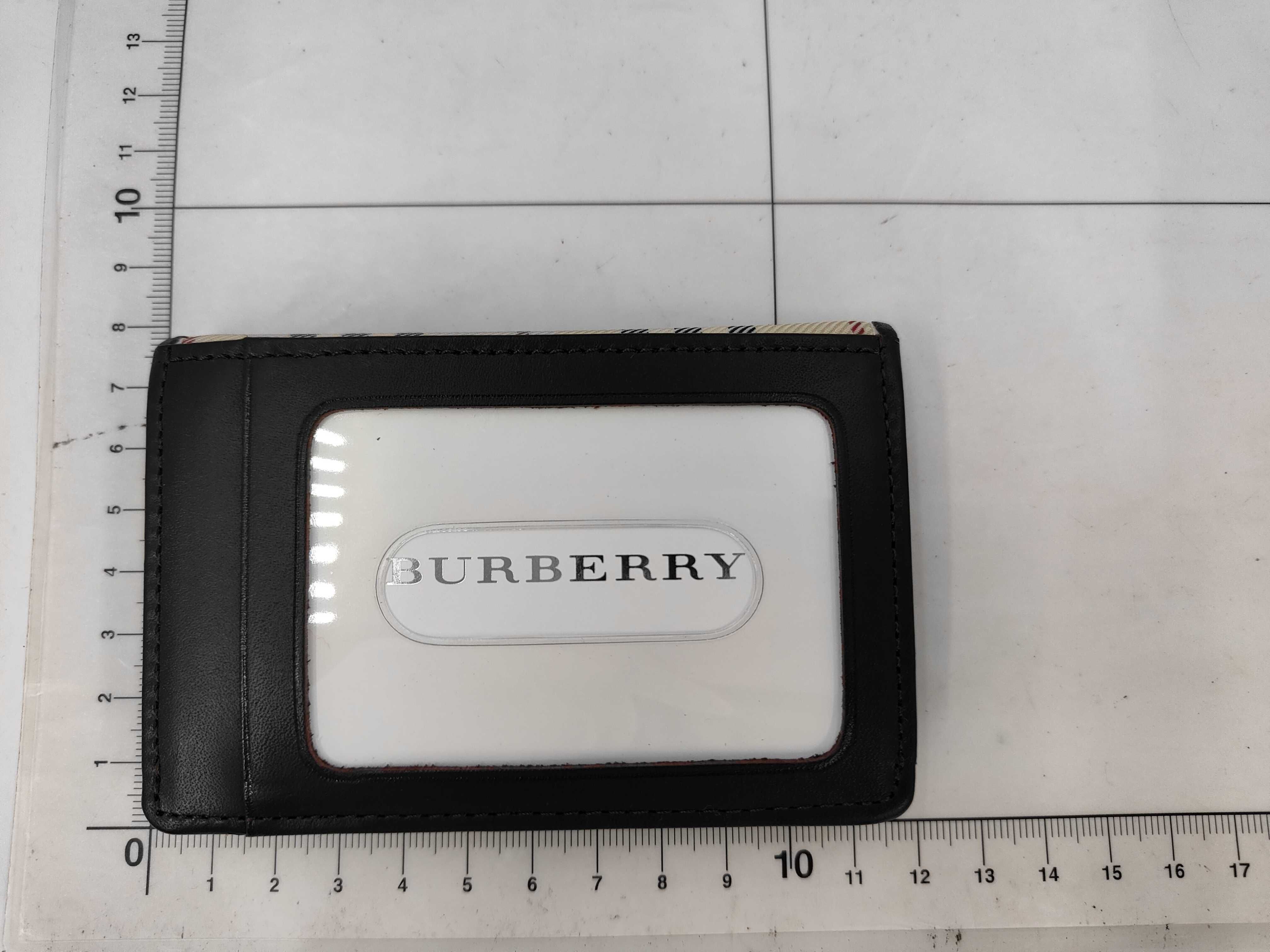 card case, canvas, beige x dark brown check pattern. Card case, pass case, business card holder. — view 2