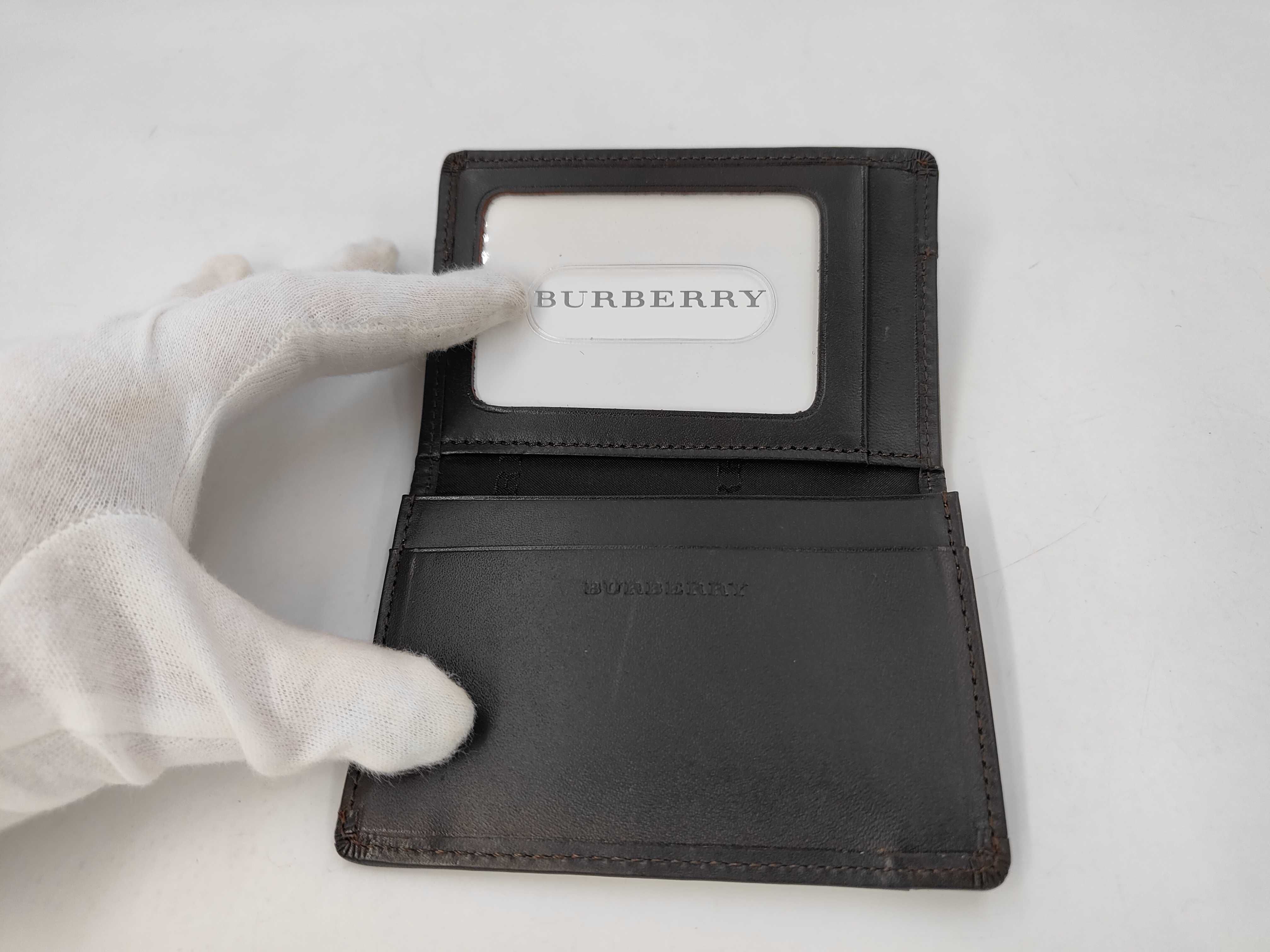 card case, canvas, beige x dark brown check pattern. Card case, pass case, business card holder. — view 7