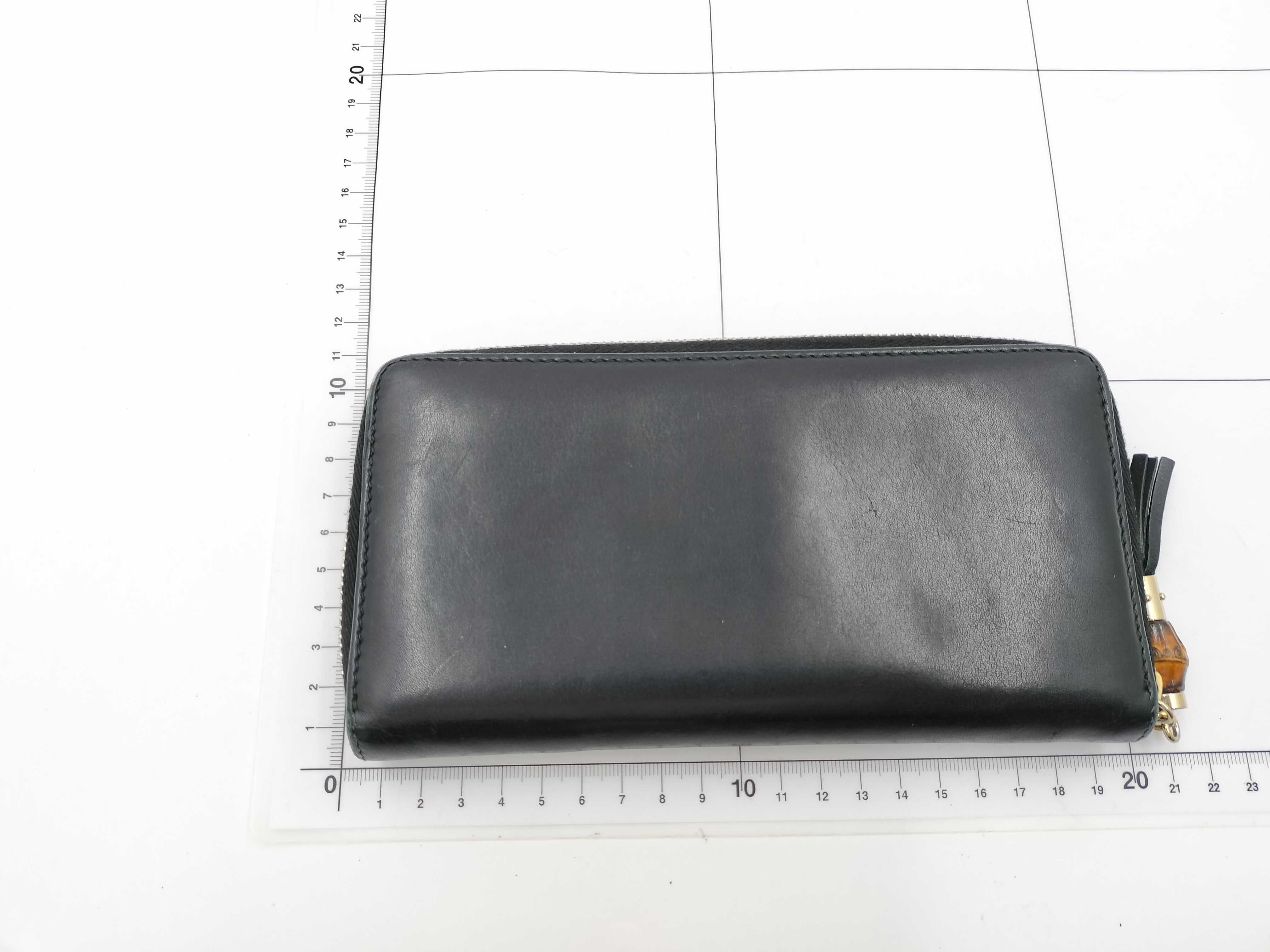 Bamboo Round Zip Long Wallet 224253 Black Wallet — view 2