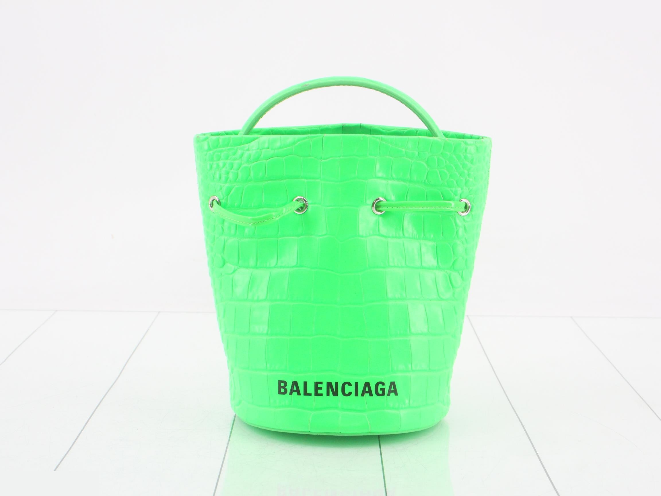 Everyday XS Drawstring Bucket Crocodile Embossed 2-Way Handbag