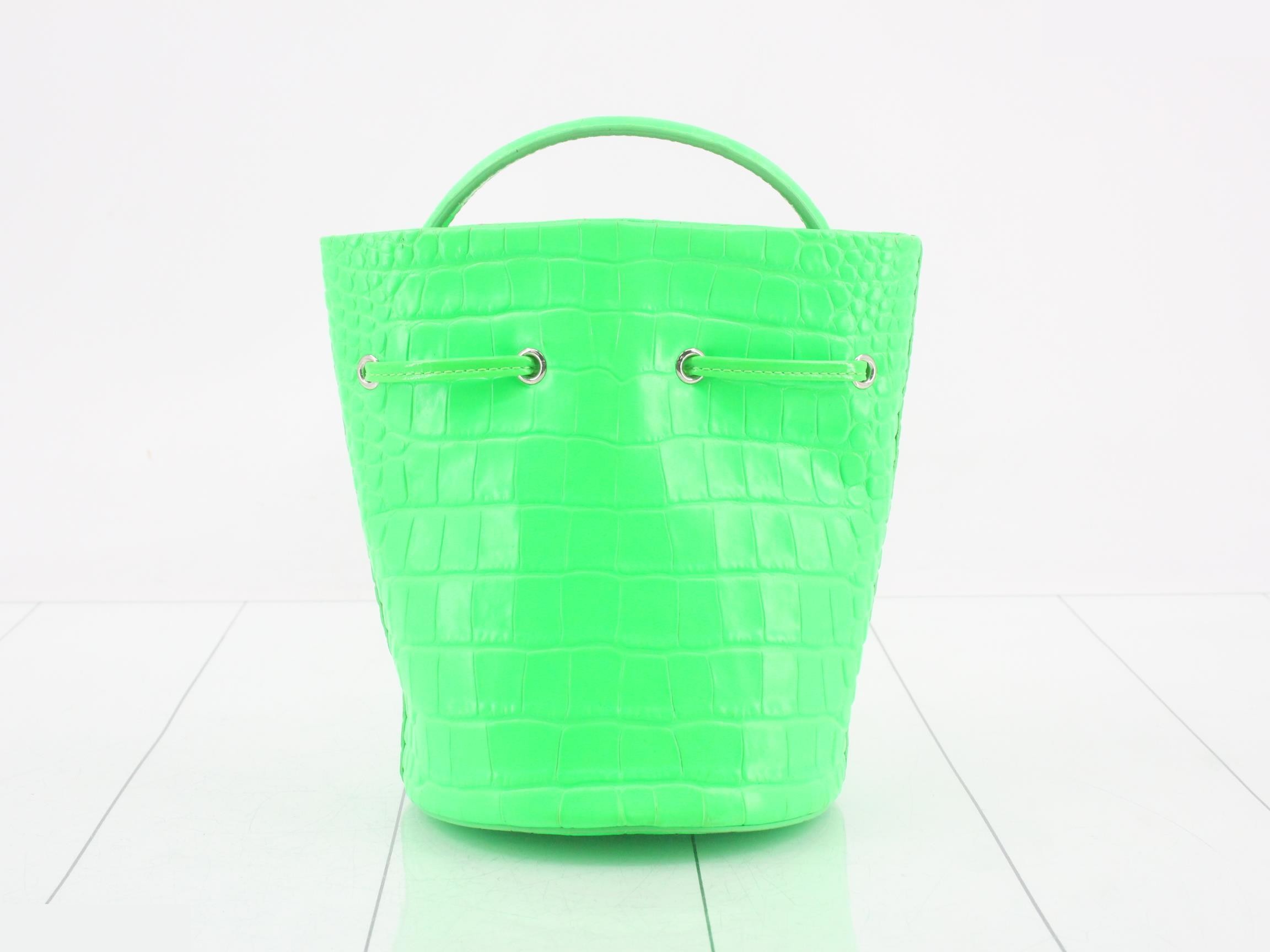 Everyday XS Drawstring Bucket Crocodile Embossed 2-Way Handbag — view 2
