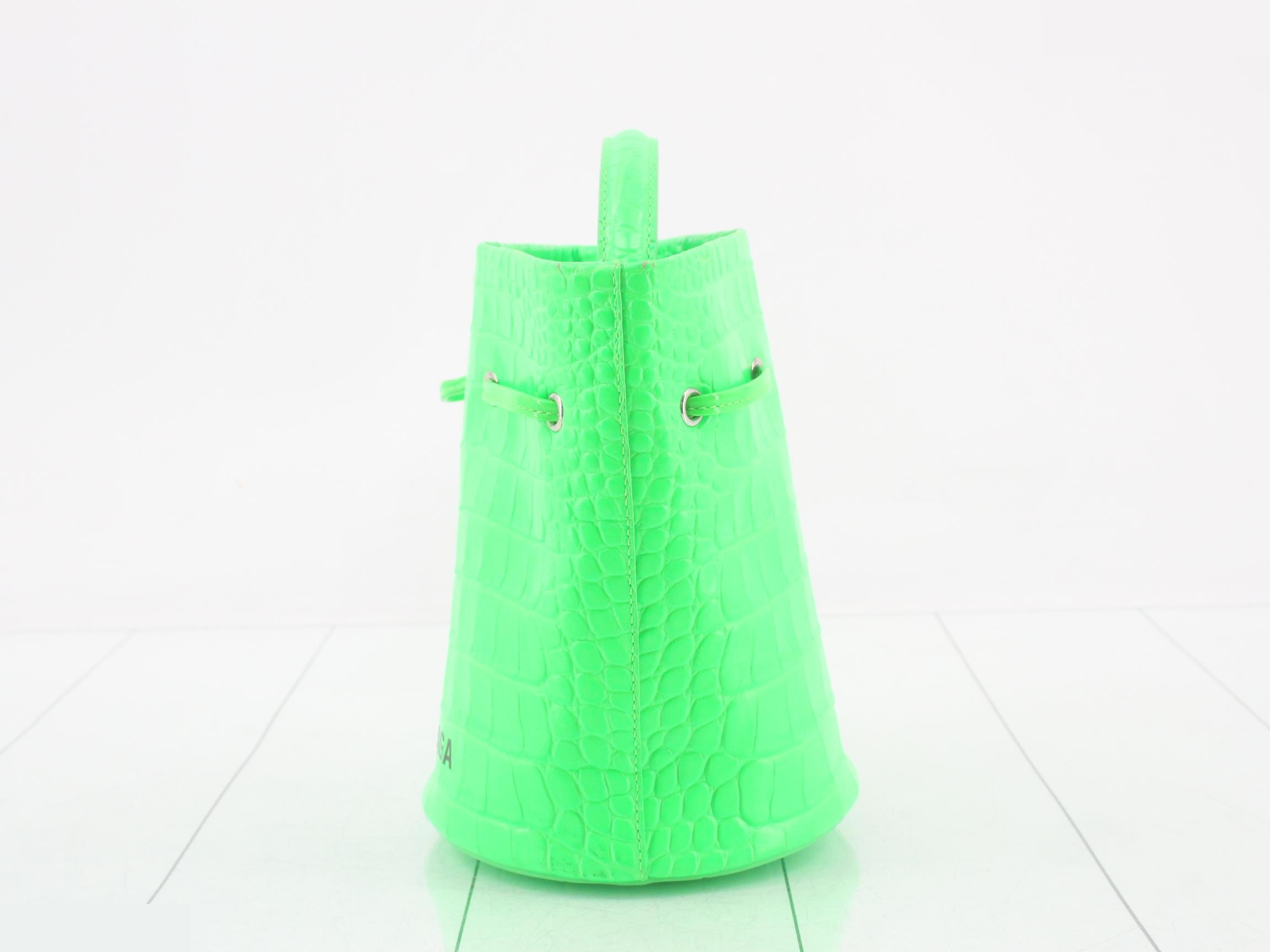 Everyday XS Drawstring Bucket Crocodile Embossed 2-Way Handbag — view 3