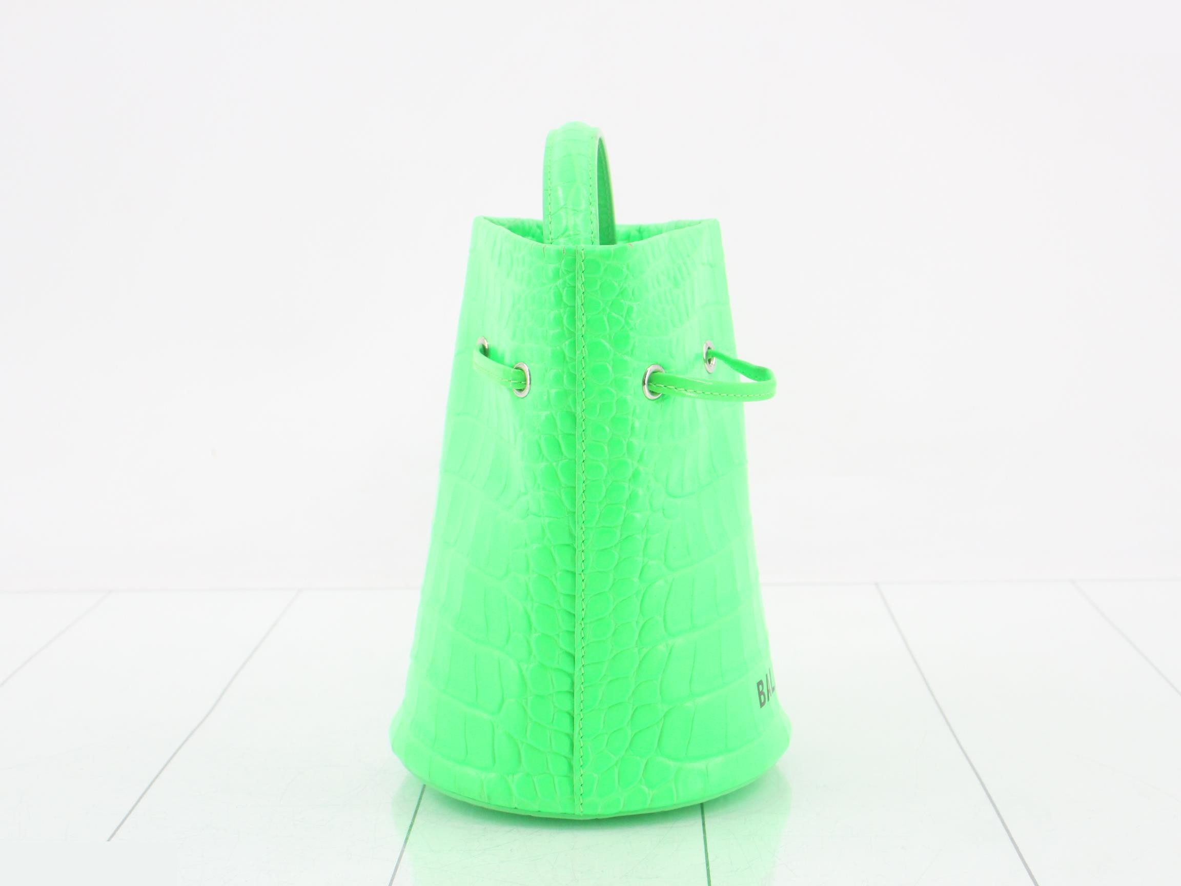 Everyday XS Drawstring Bucket Crocodile Embossed 2-Way Handbag — view 4