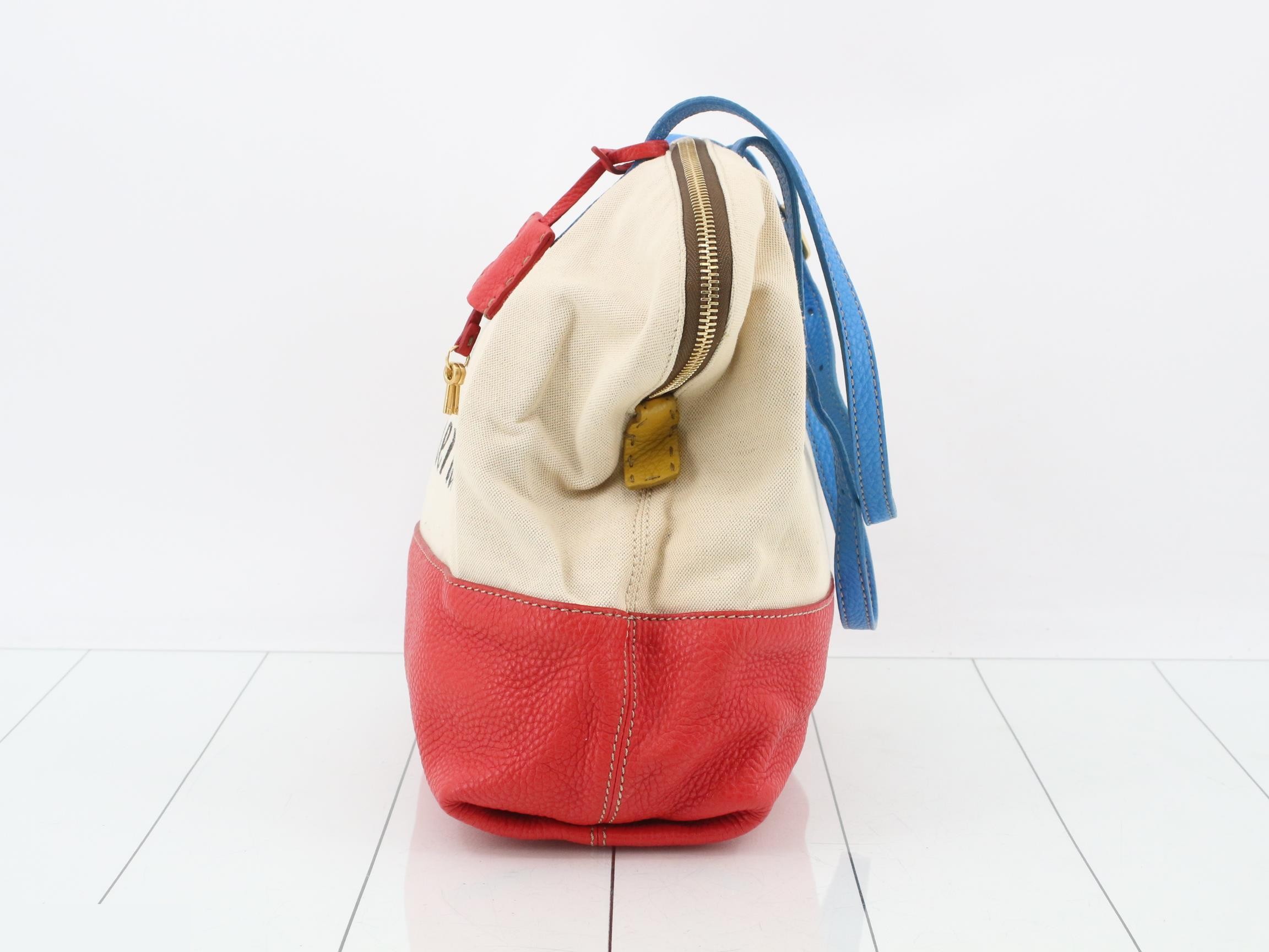 Selleria Tote Bag, Canvas, Natural x Multi — view 3