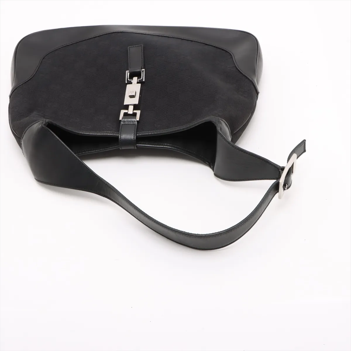 GG Canvas Jackie Canvas x Leather Shoulder Bag Black — view 5