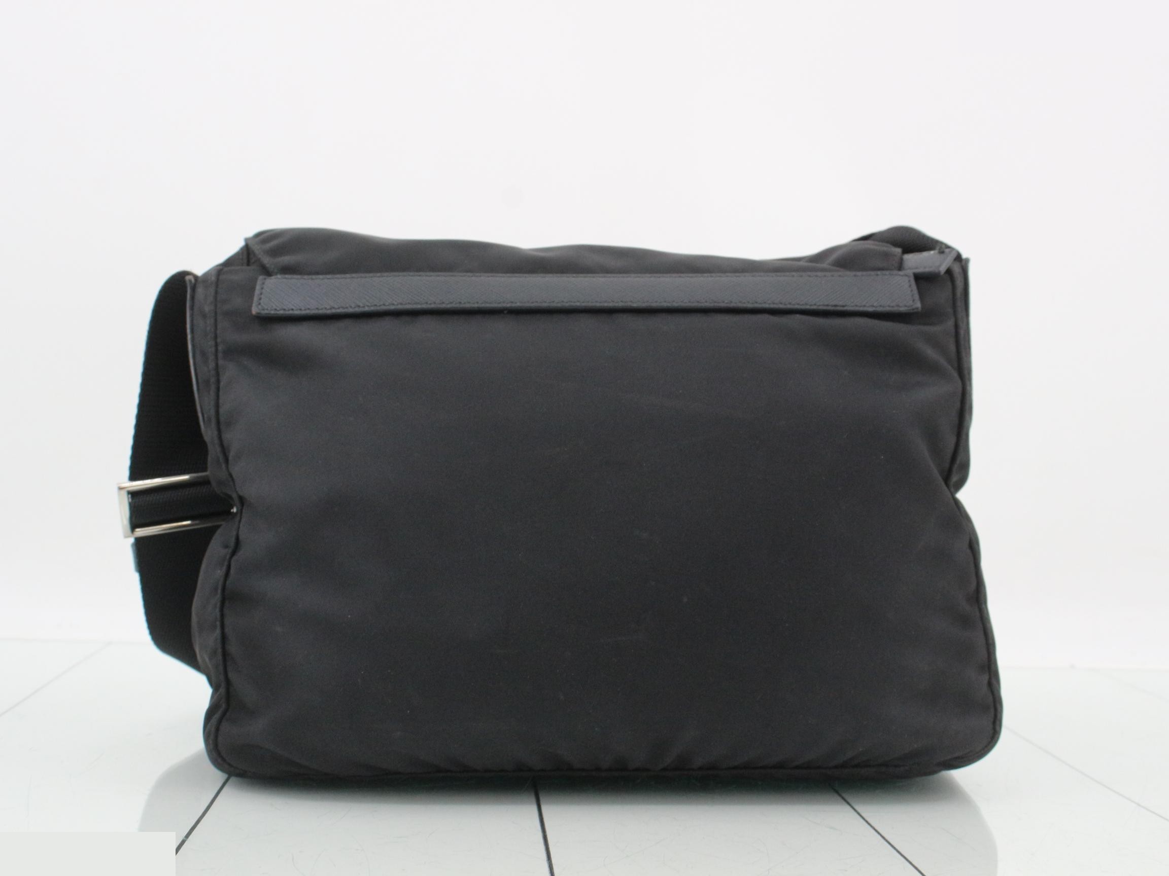 Shoulder bag, Tessuto, Black — view 2
