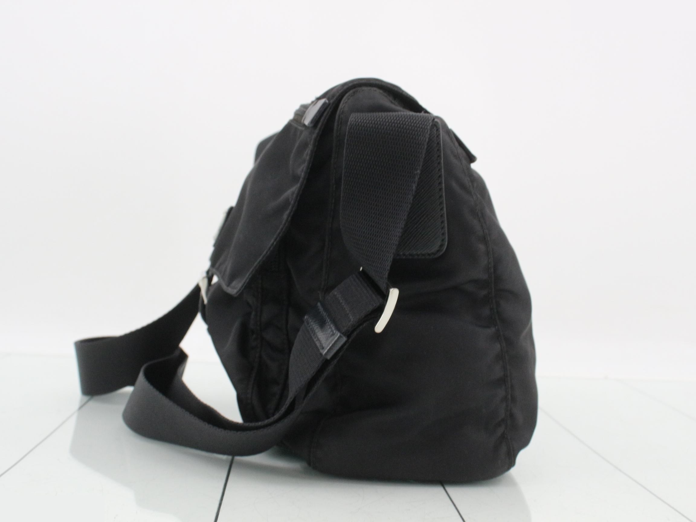 Shoulder bag, Tessuto, Black — view 3