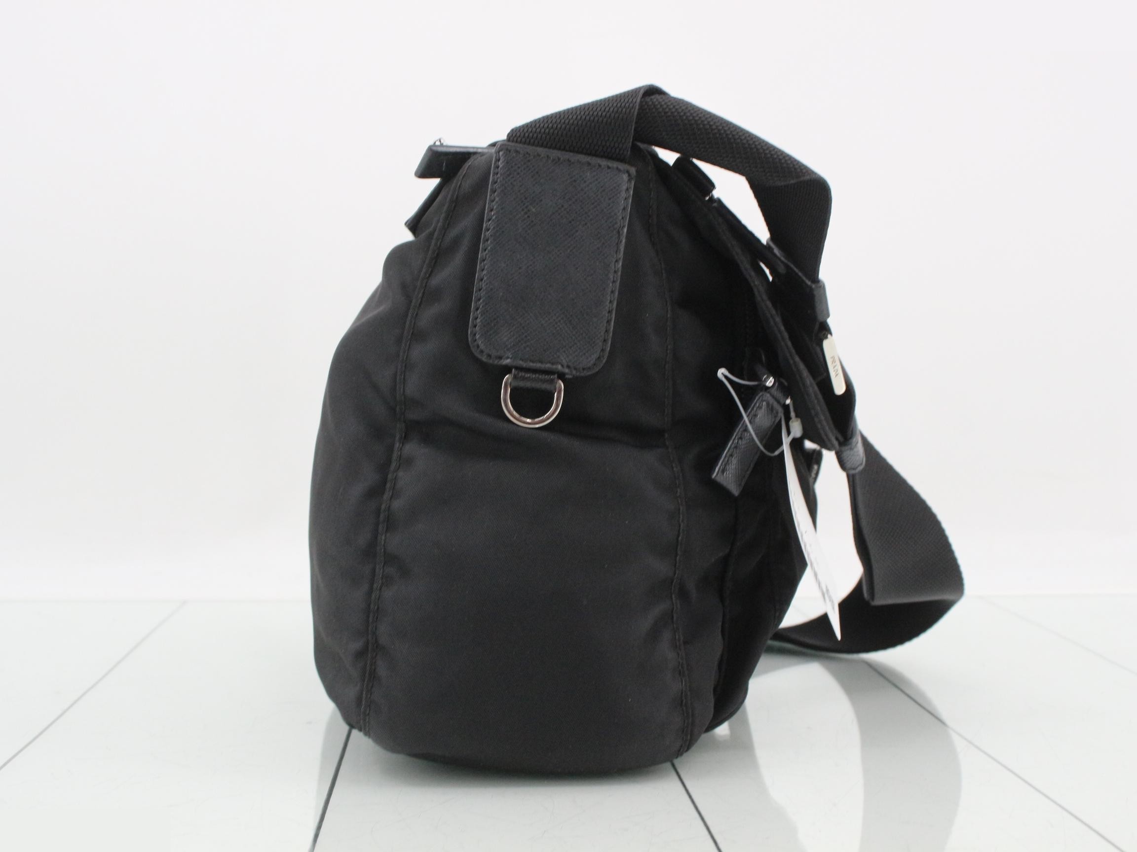 Shoulder bag, Tessuto, Black — view 4