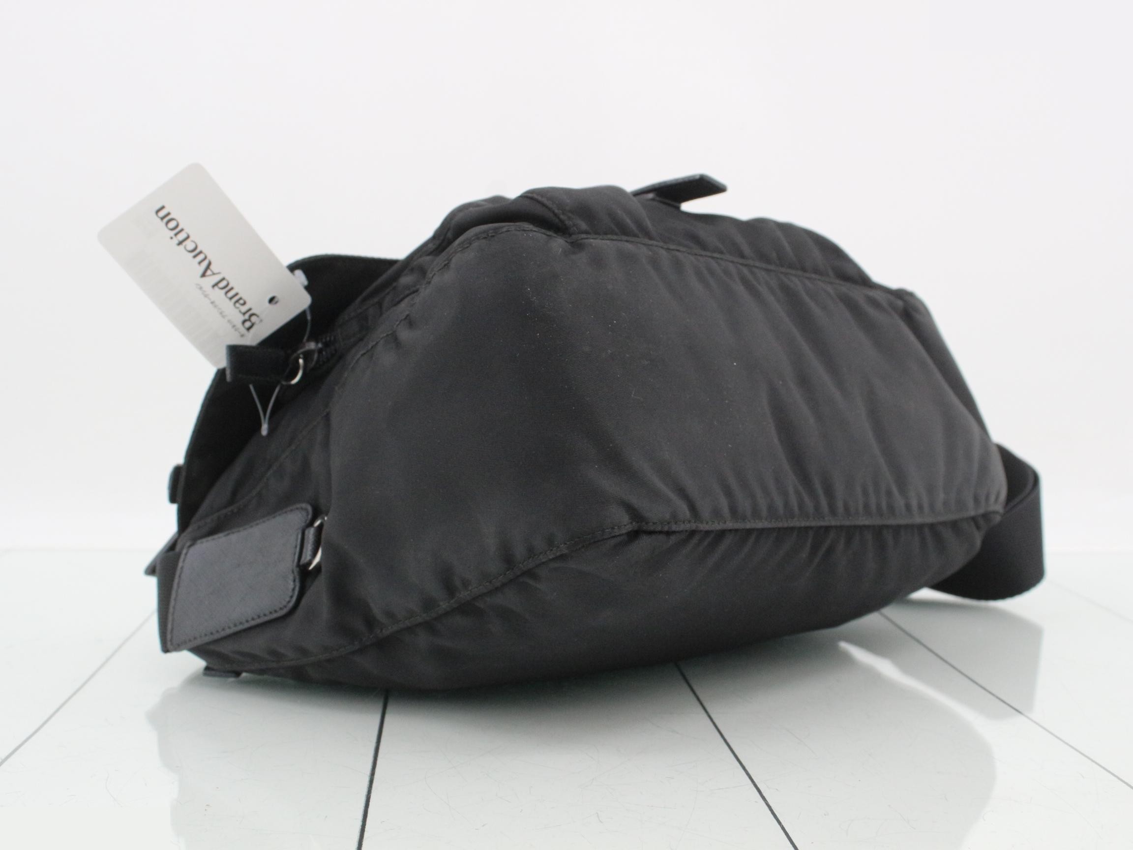 Shoulder bag, Tessuto, Black — view 5