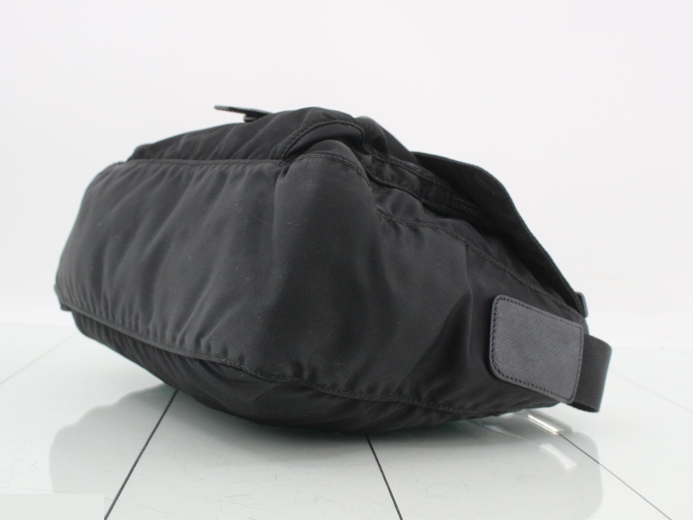 Shoulder bag, Tessuto, Black — view 6