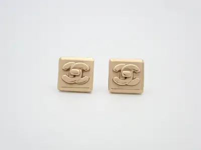 Coco Mark Square Earrings 02A